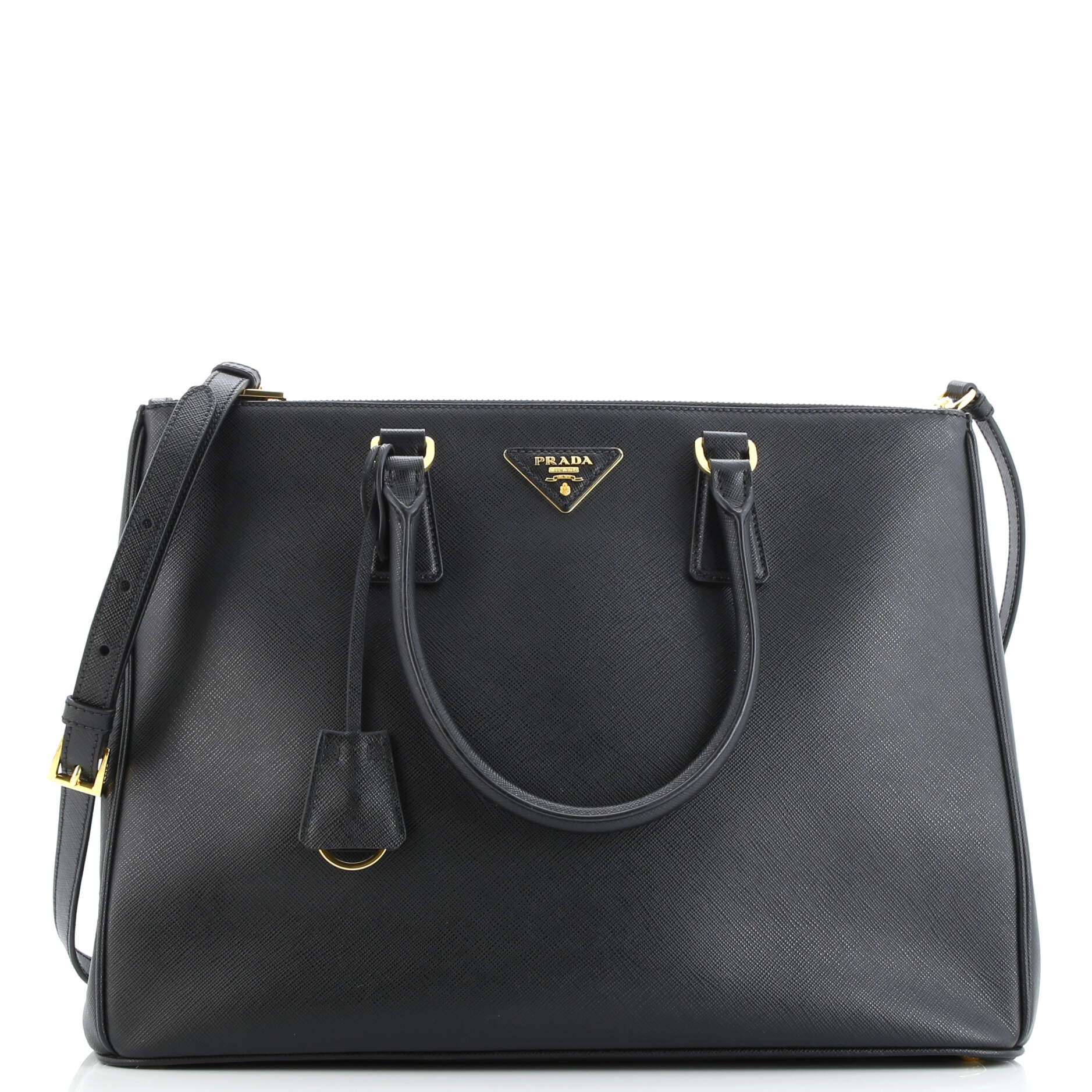Prada Galleria Double Zip Tote Saffiano Leather Large