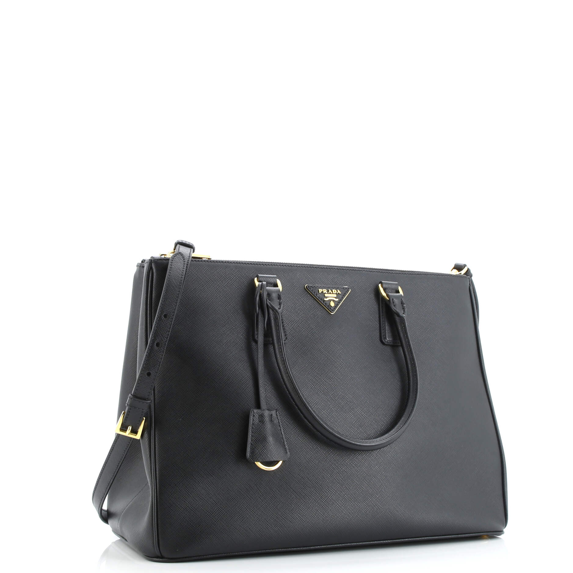 Prada Galleria Double Zip Tote Saffiano Leather Large