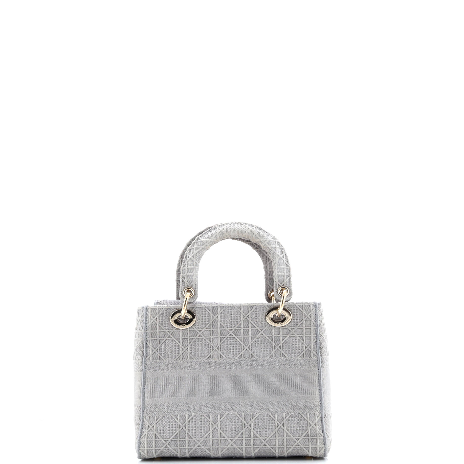 Christian Dior Lady D-Lite Bag Cannage Embroidered Canvas Medium