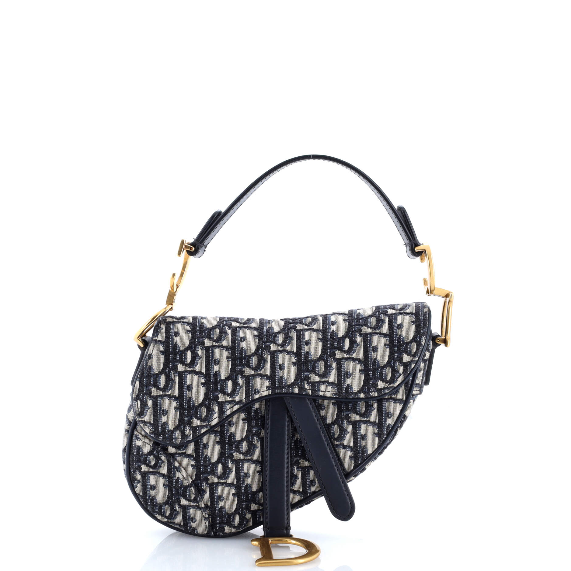 Christian Dior Saddle Handbag Oblique Canvas Mini