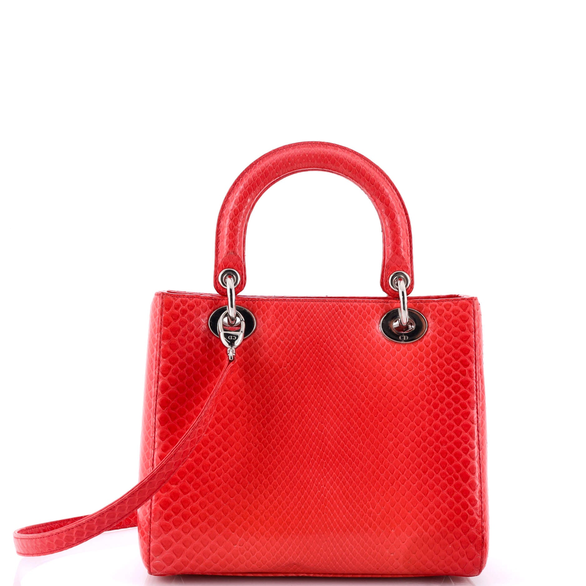 Christian Dior Lady Dior Bag Python Medium