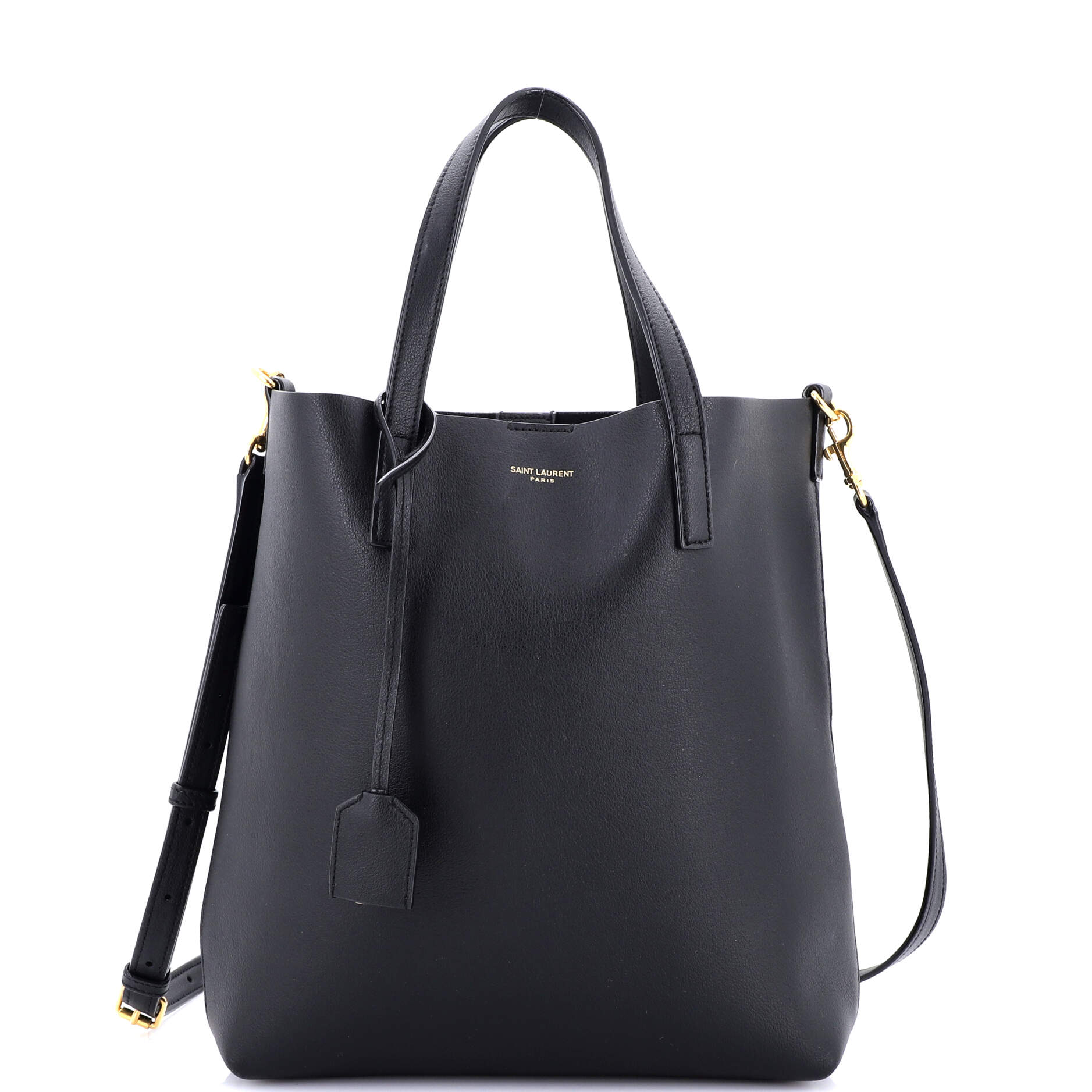 Saint Laurent Shopper Tote Leather Toy