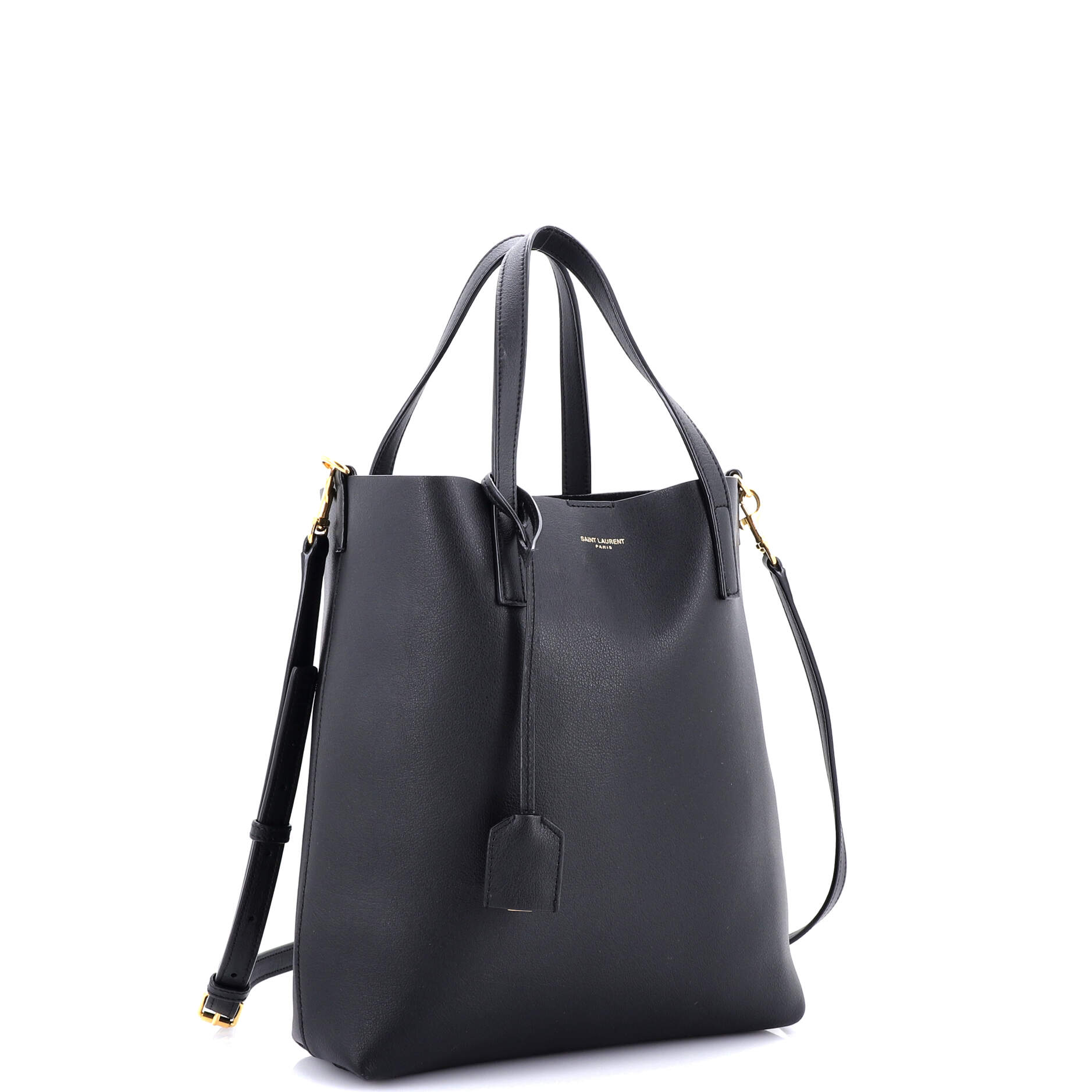 Saint Laurent Shopper Tote Leather Toy