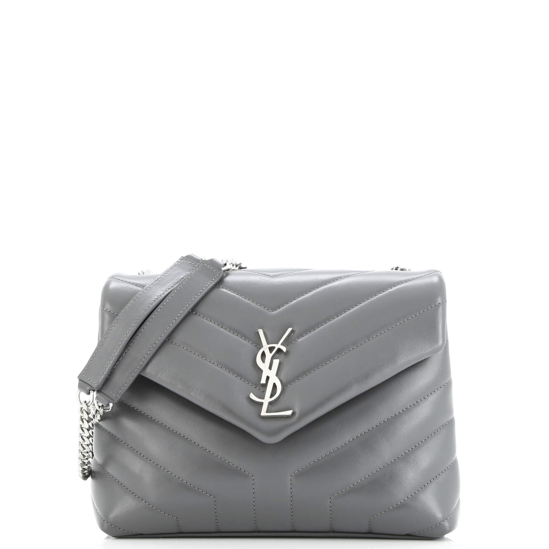 Saint Laurent Loulou Shoulder Bag Matelasse Chevron Leather Small