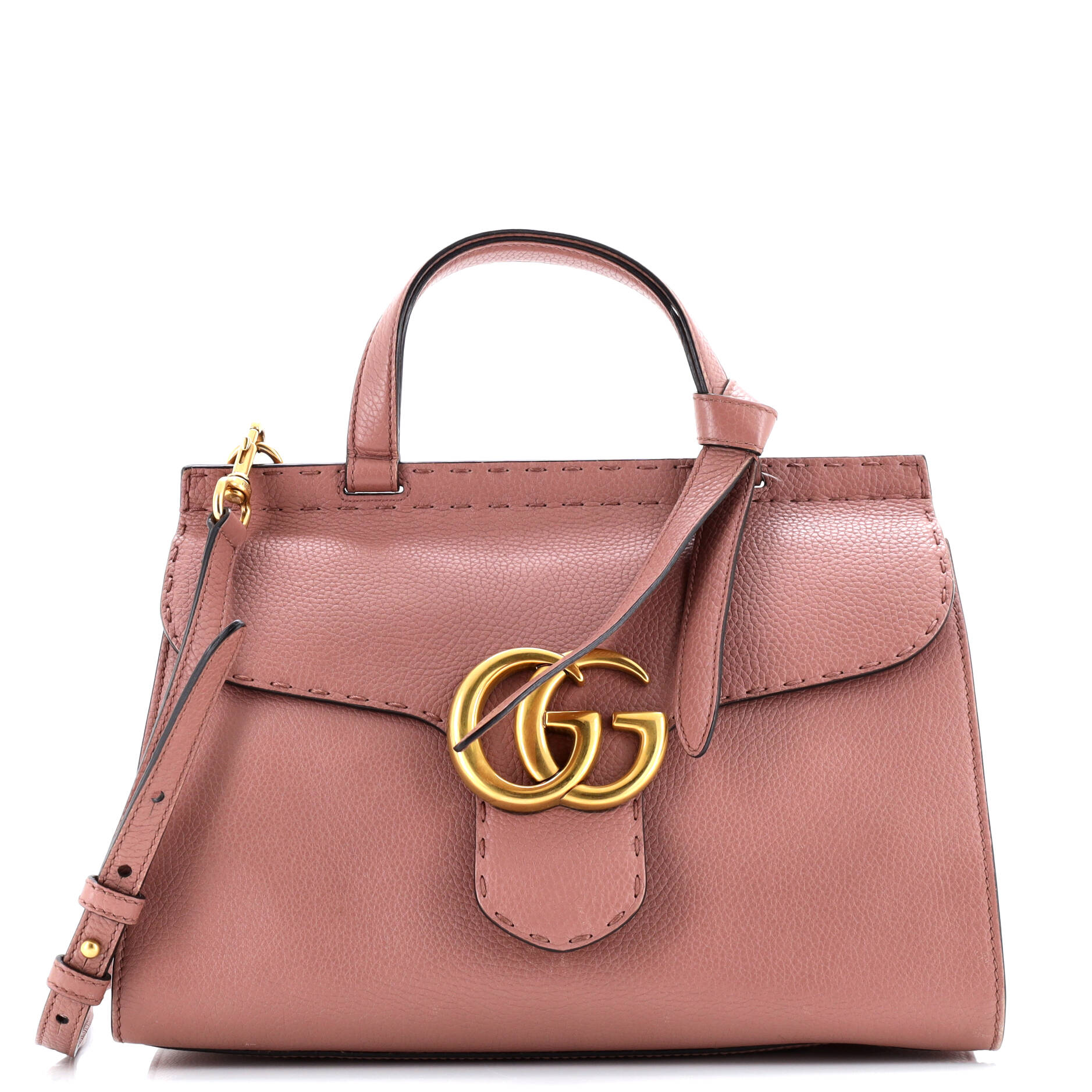 Gucci GG Marmont Top Handle Bag Leather Small