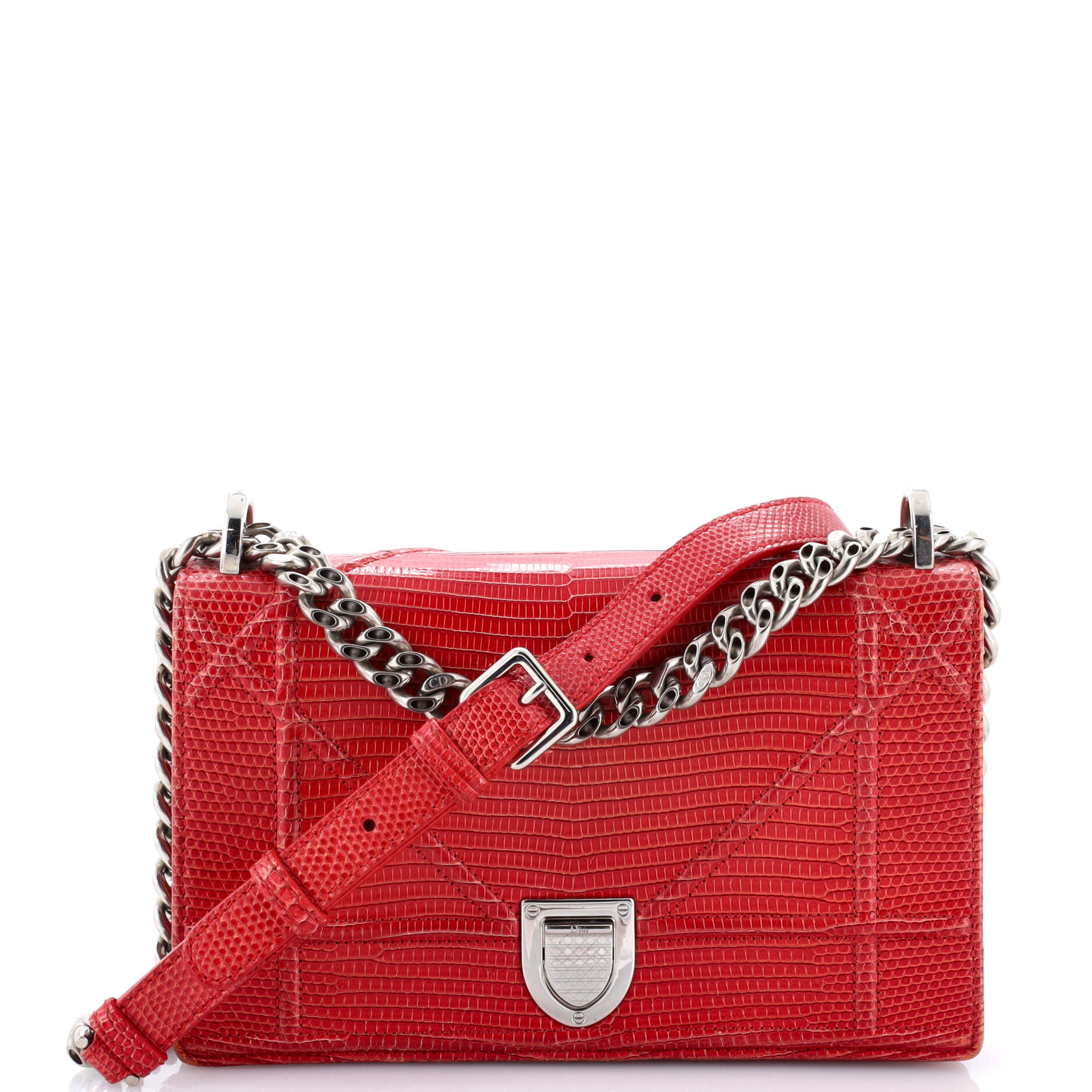 Christian Dior Diorama Flap Bag Lizard Small