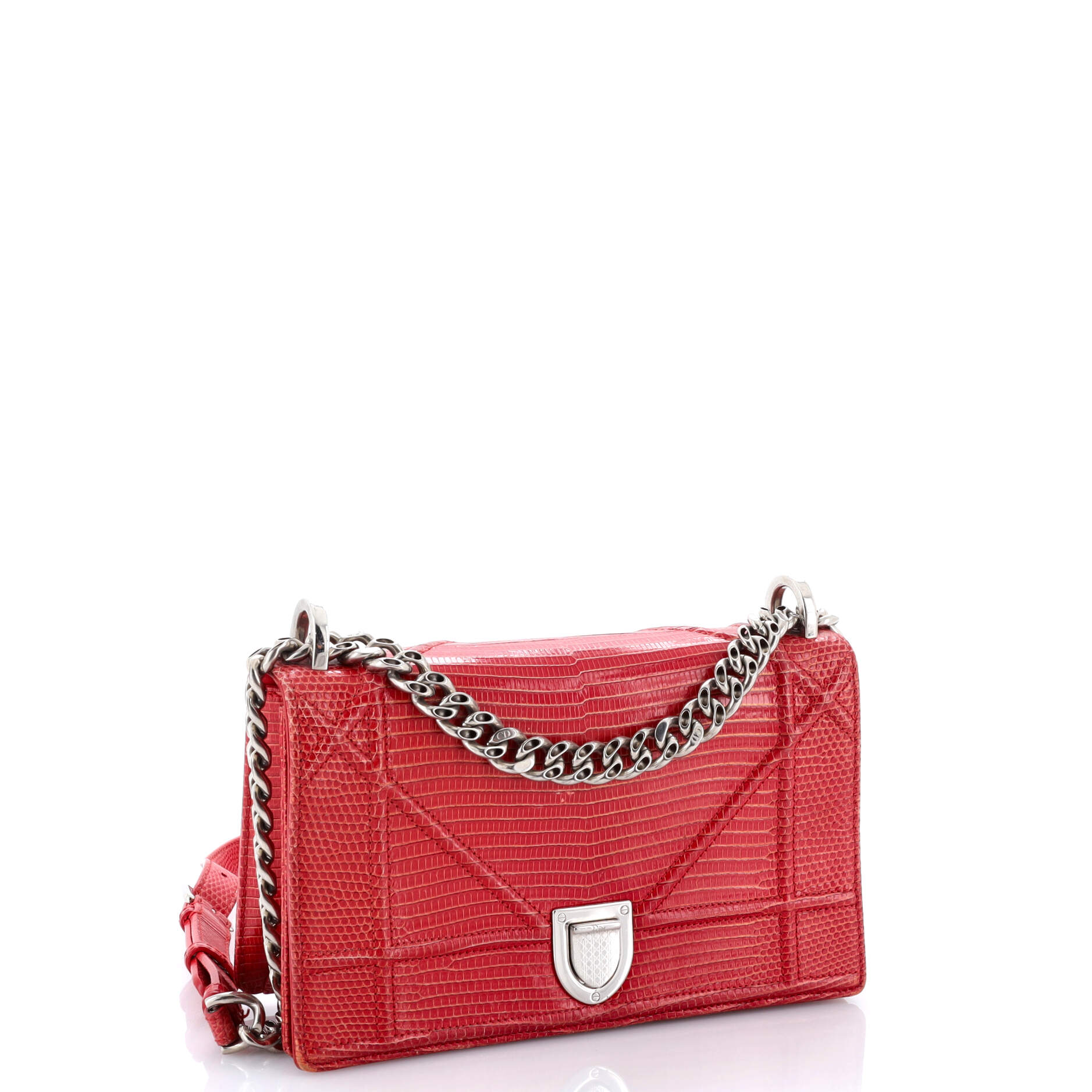 Christian Dior Diorama Flap Bag Lizard Small