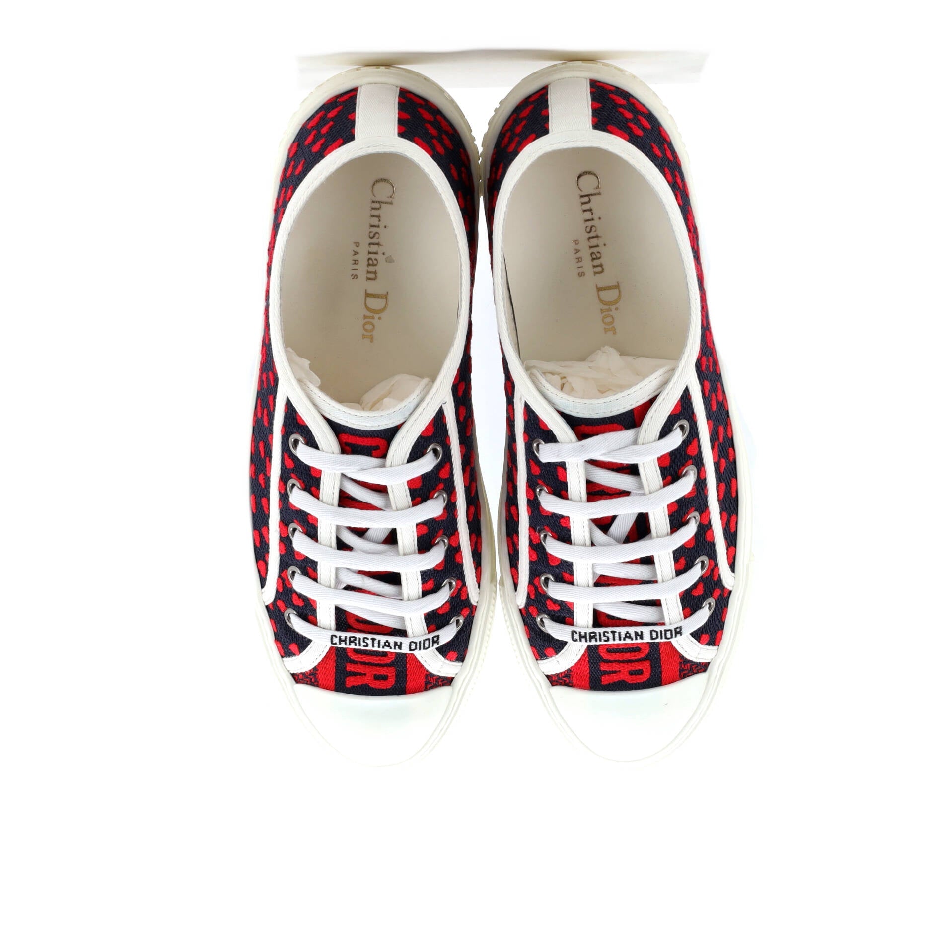 Christian Dior Women's Walk'N'Dior Sneakers Embroidered Canvas