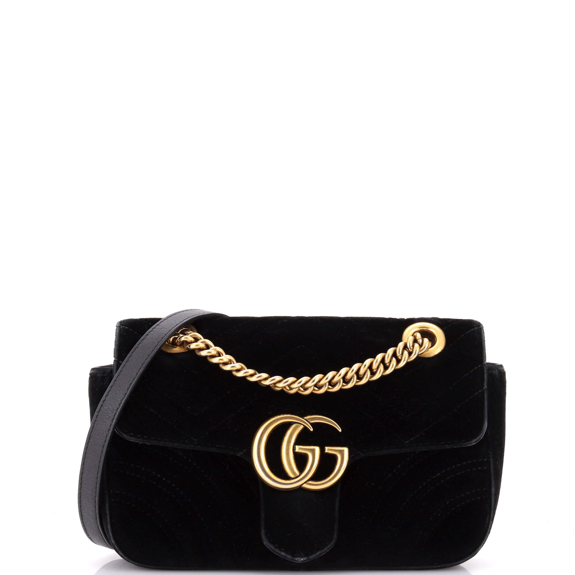 Gucci GG Marmont Flap Bag Matelasse Velvet Mini
