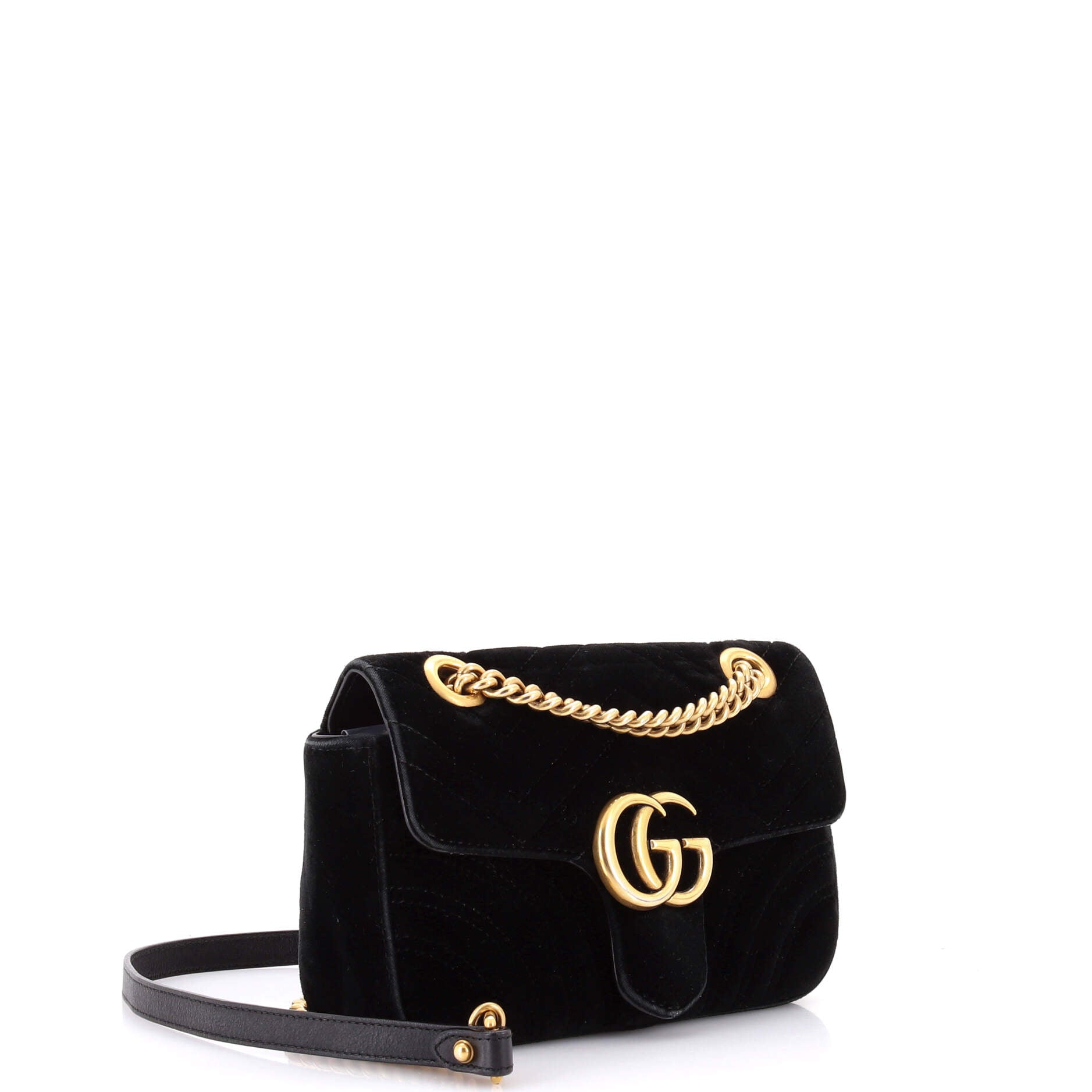 Gucci GG Marmont Flap Bag Matelasse Velvet Mini