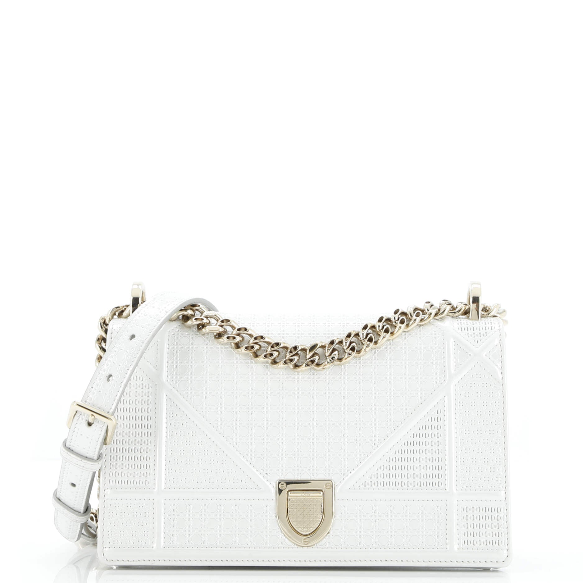 Christian Dior Diorama Flap Bag Cannage Embossed Calfskin Small