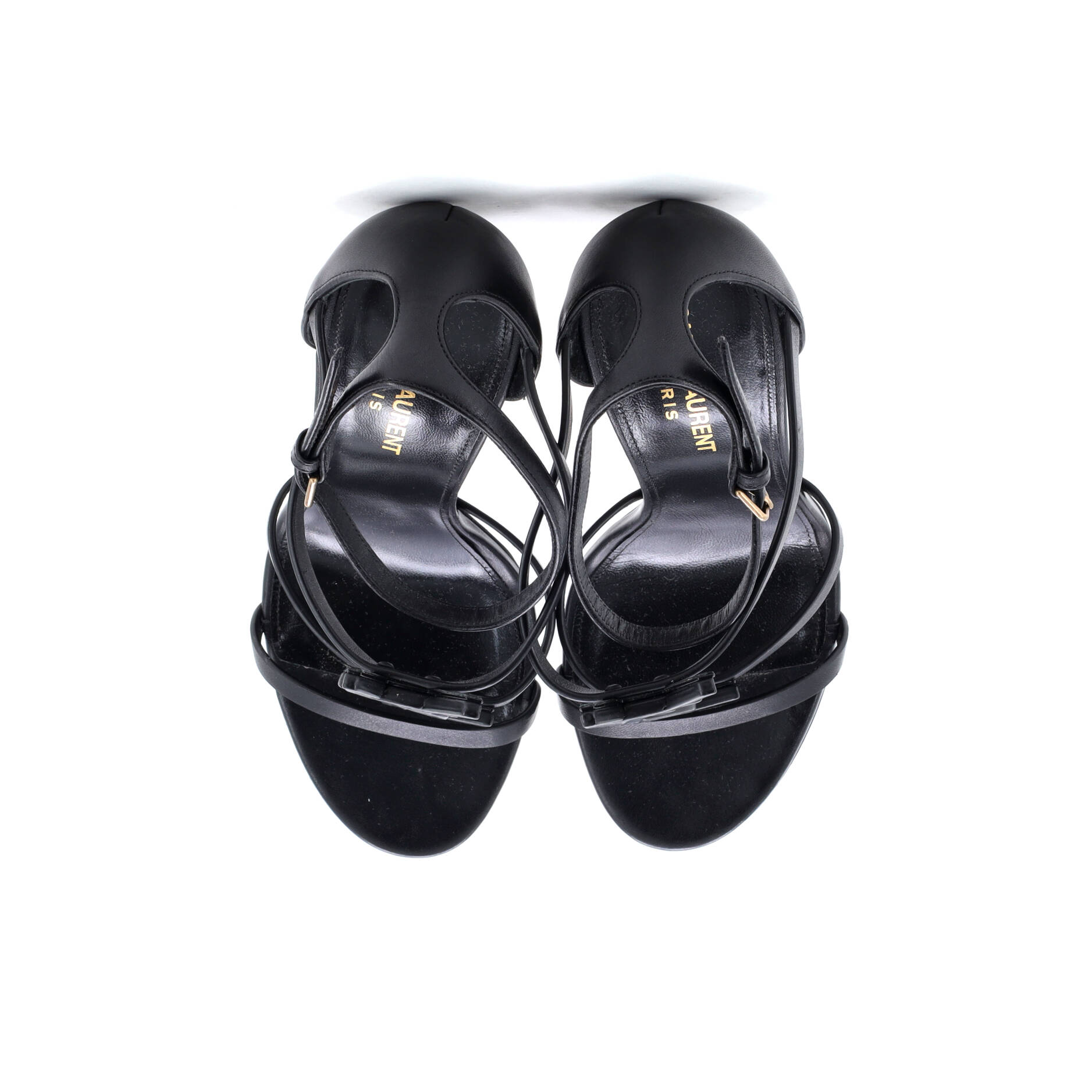 Saint Laurent Women's Cassandra Heeled Sandals Leather 100