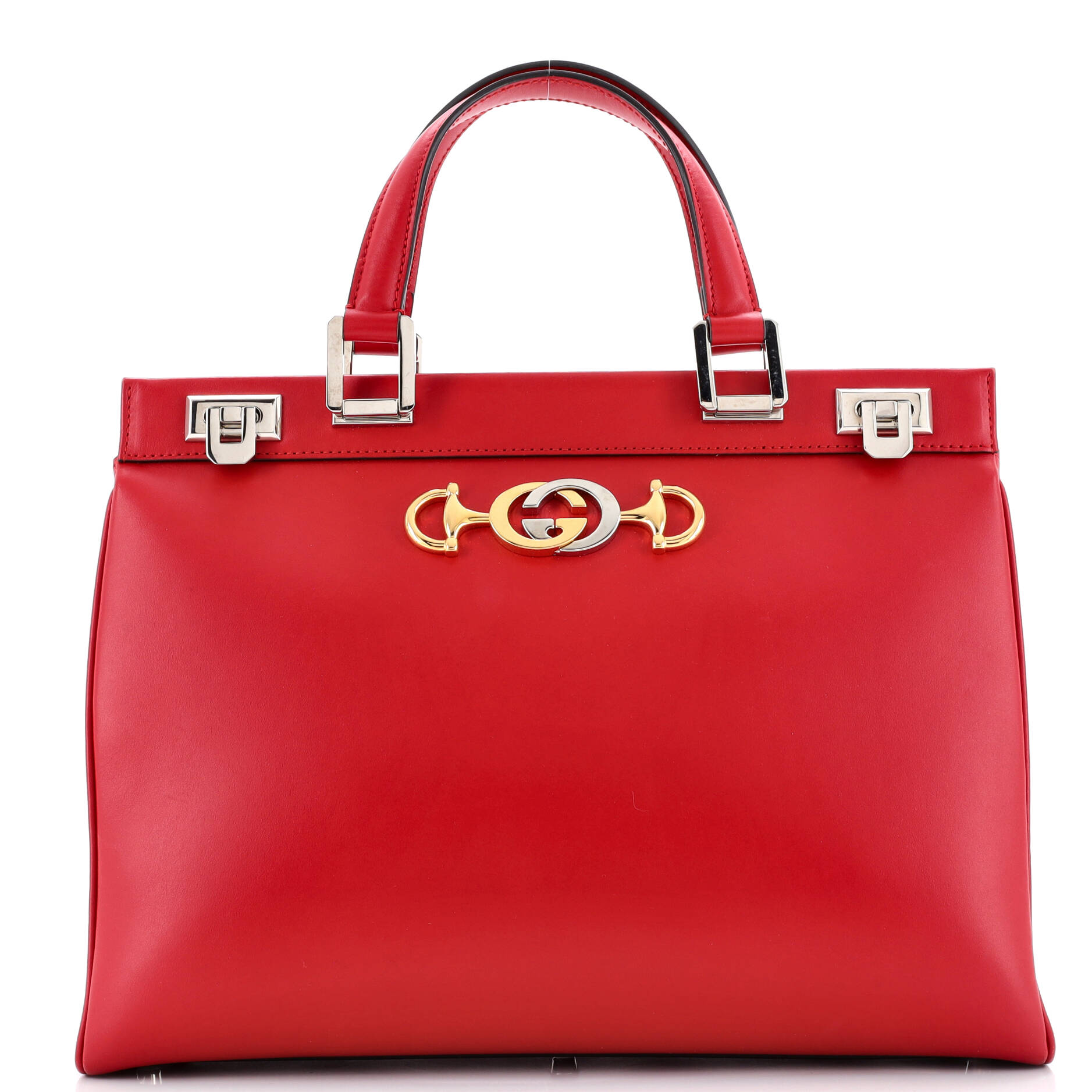 Gucci Zumi Top Handle Bag Leather Medium