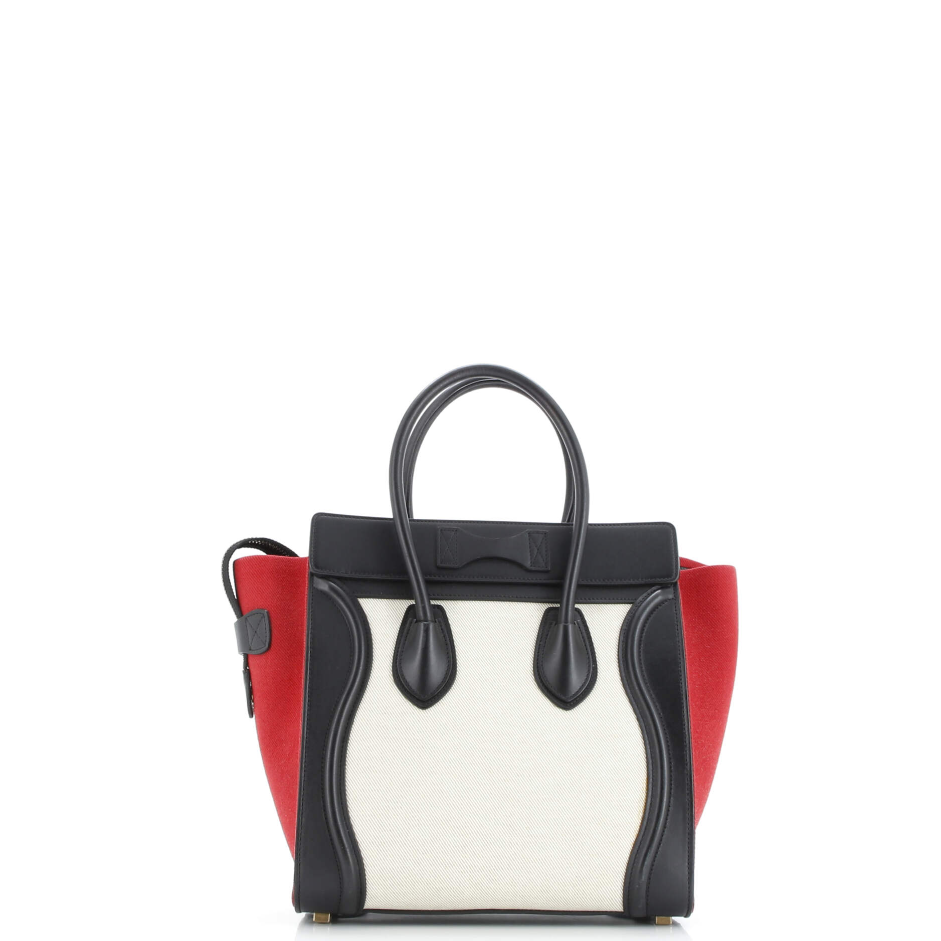 Celine Tricolor Luggage Bag Canvas and Leather Micro