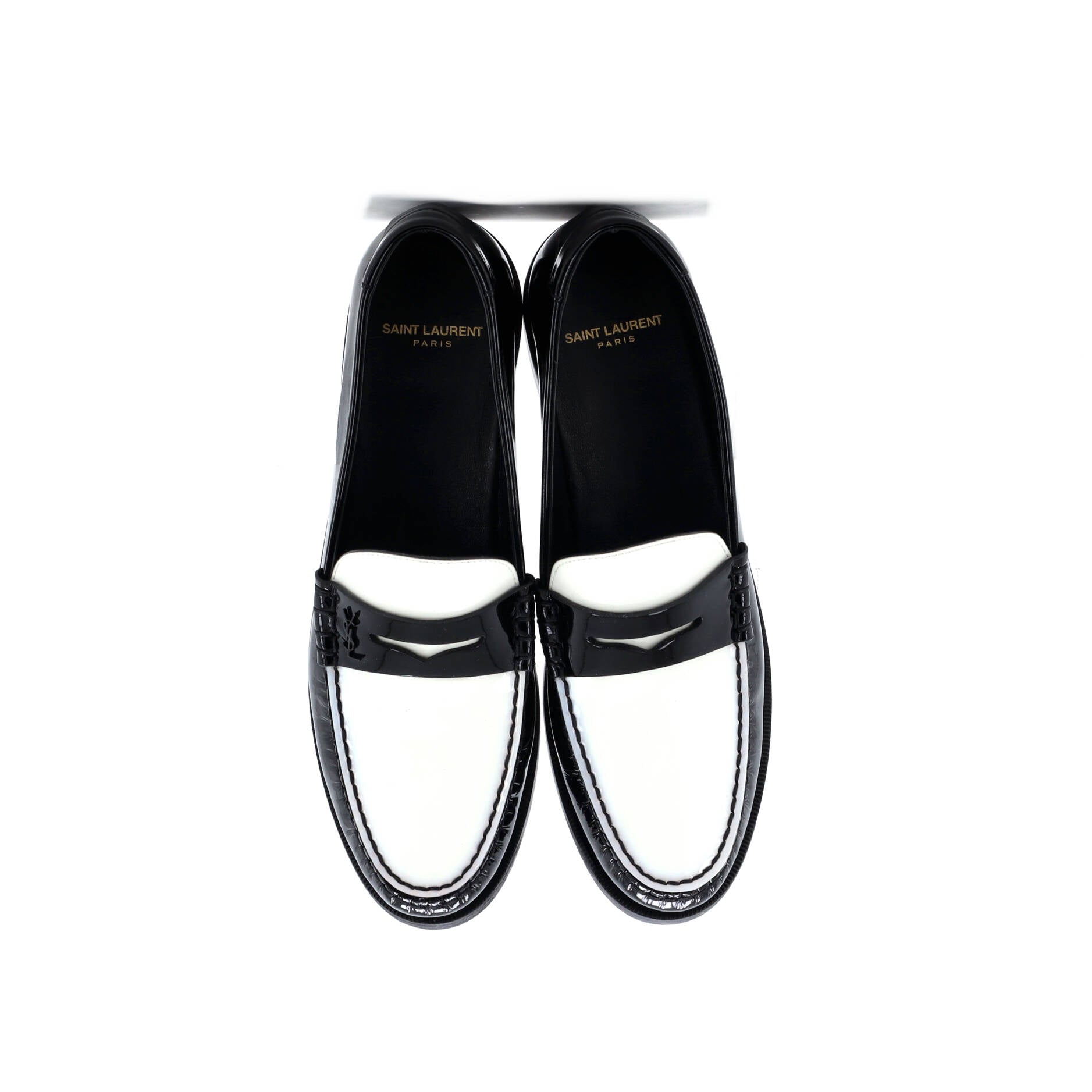 Saint Laurent Women's Le Monogram Penny Loafers Patent