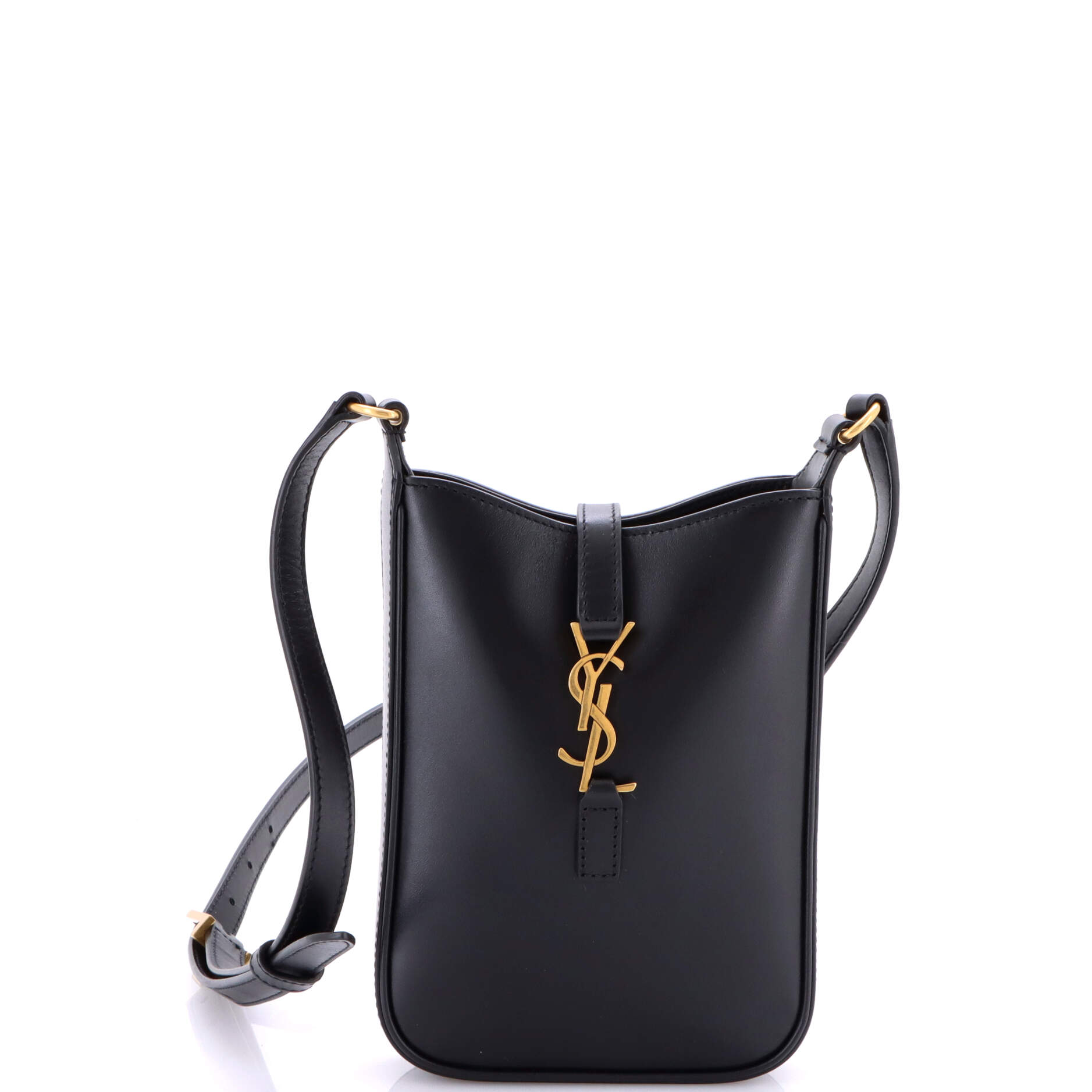Saint Laurent Le 5 a 7 Vertical Shoulder Bag Leather Mini