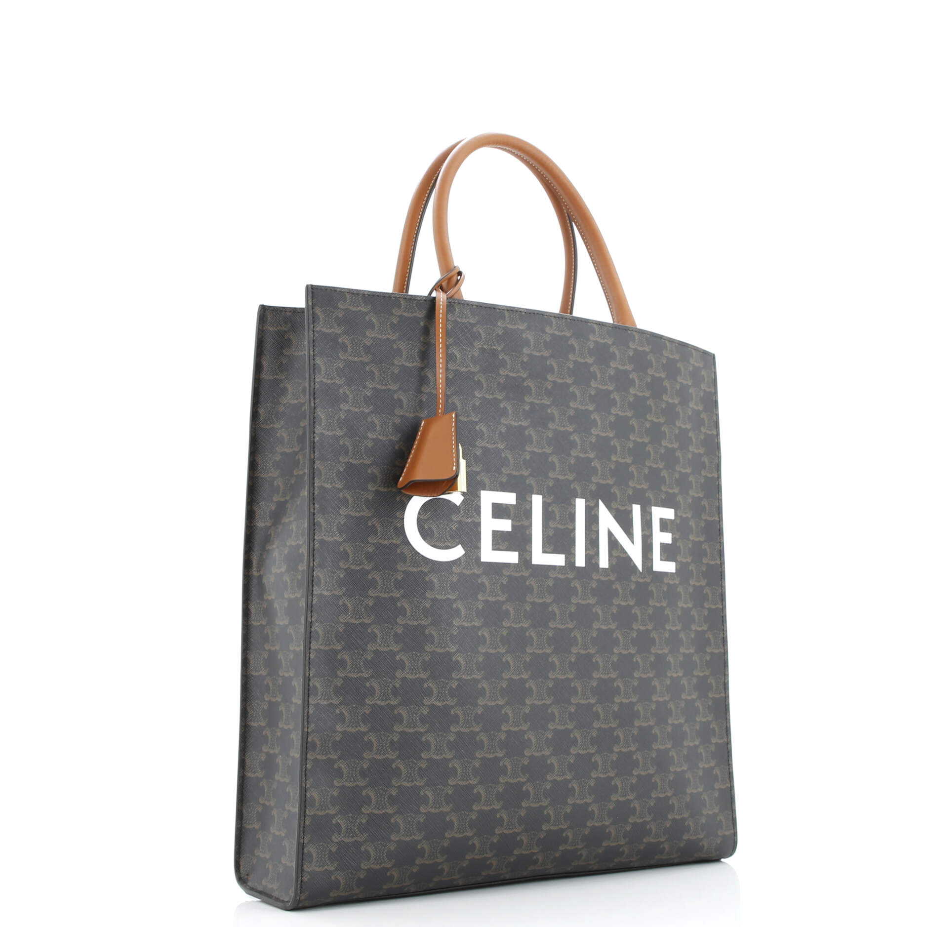 Celine Vertical Cabas Tote Triomphe Coated Canvas Large