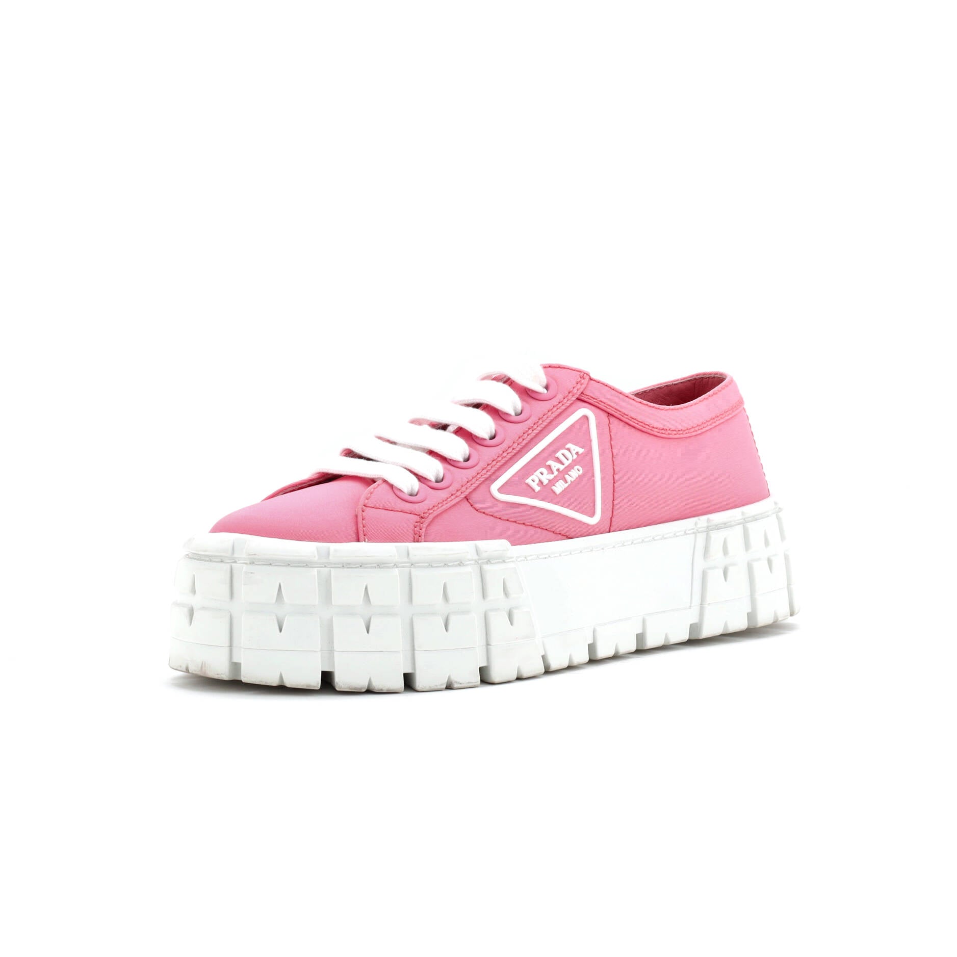 Prada Women's Double Wheel Platform Sneakers Nylon