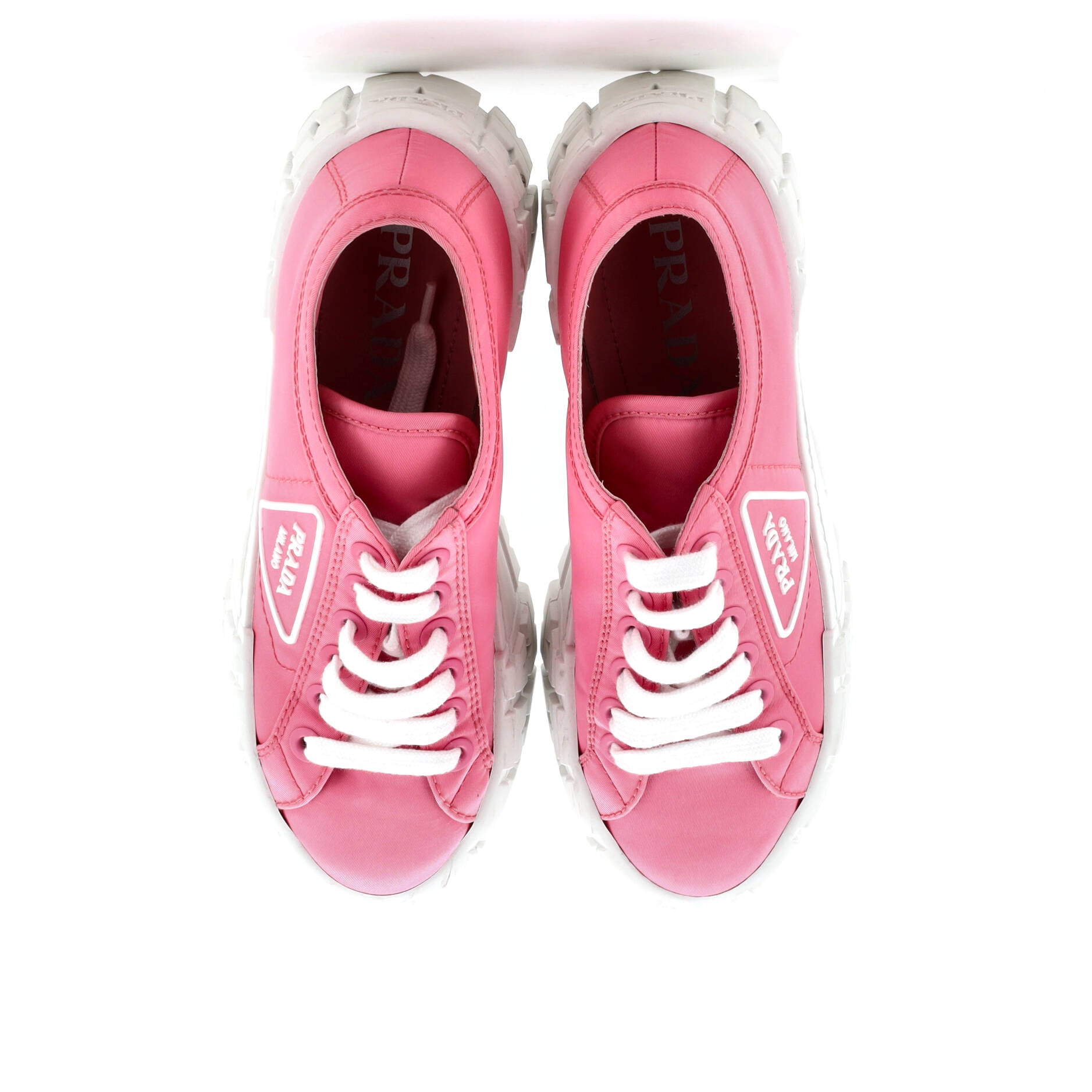 Prada Women's Double Wheel Platform Sneakers Nylon