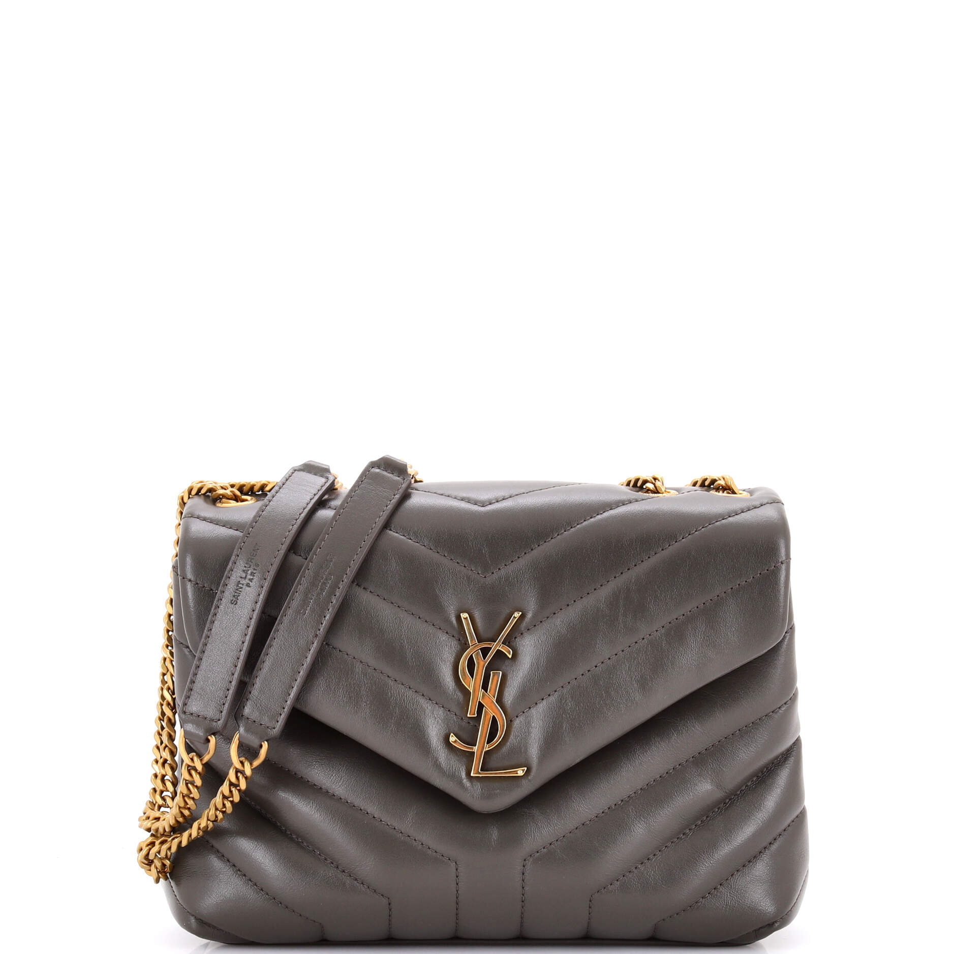 Saint Laurent Loulou Shoulder Bag Matelasse Chevron Leather Small