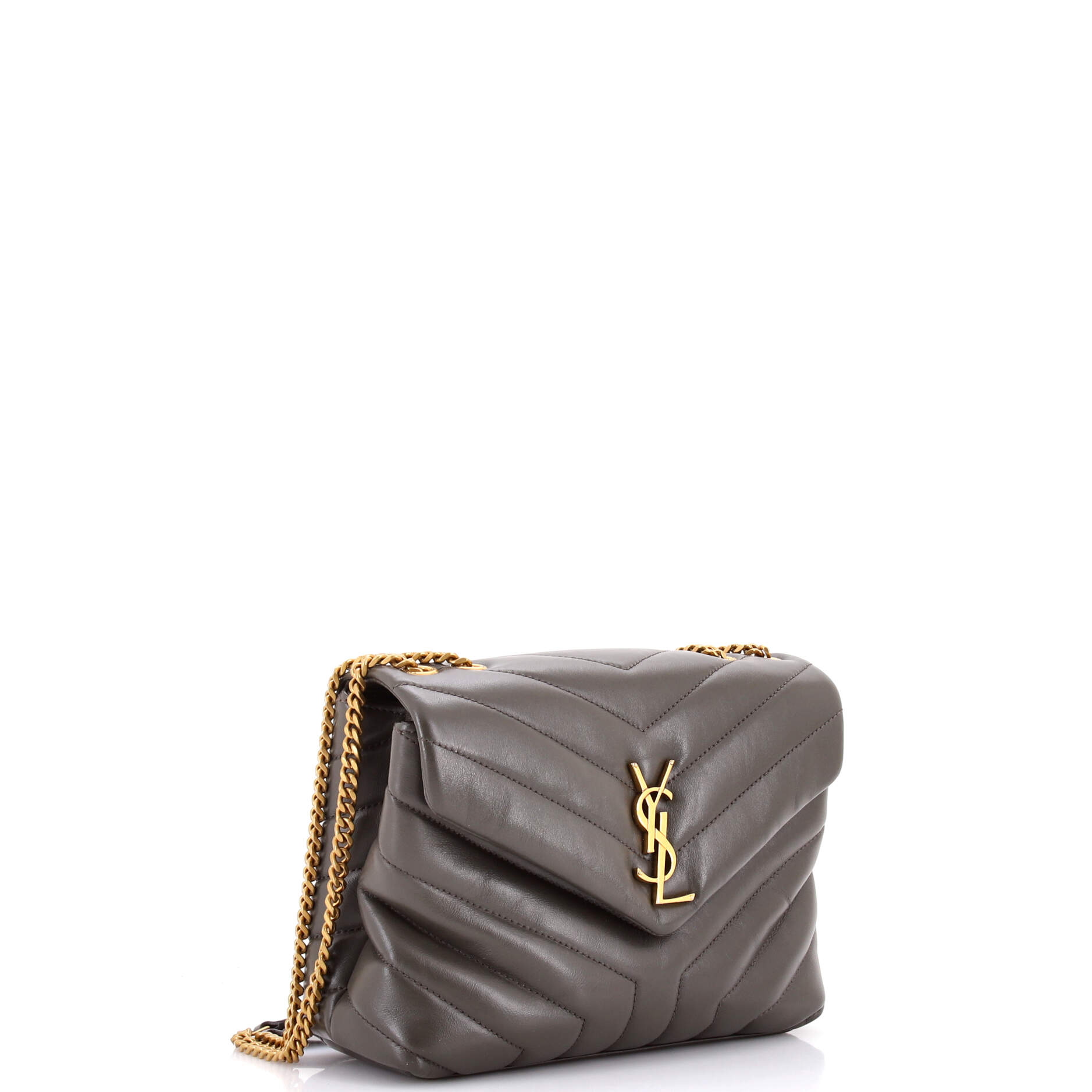 Saint Laurent Loulou Shoulder Bag Matelasse Chevron Leather Small