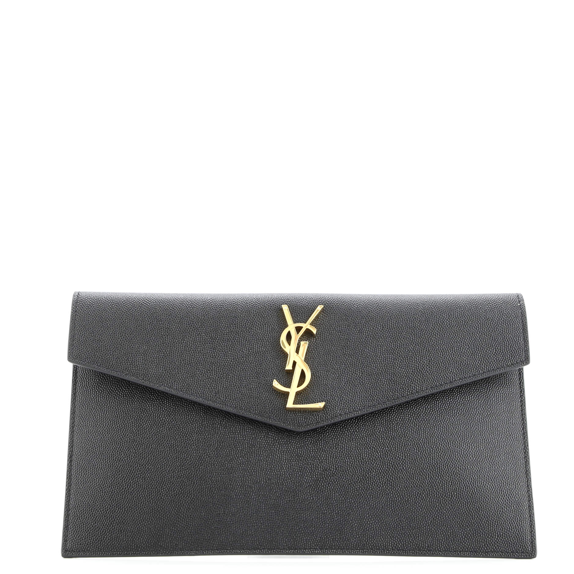 Saint Laurent Uptown Flap Wallet Leather Long