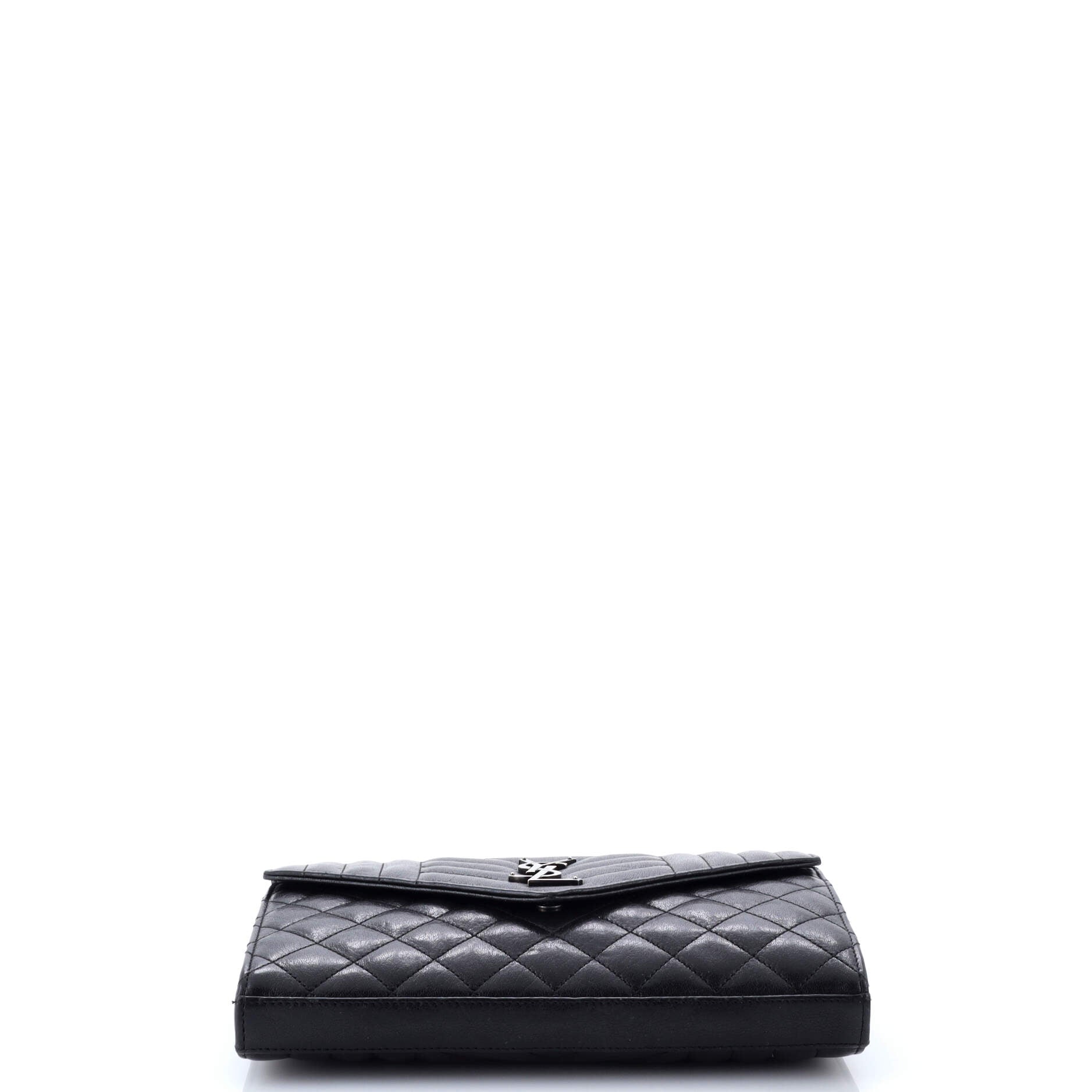 Saint Laurent Classic Monogram Chain Wallet Mixed Matelasse Leather Medium