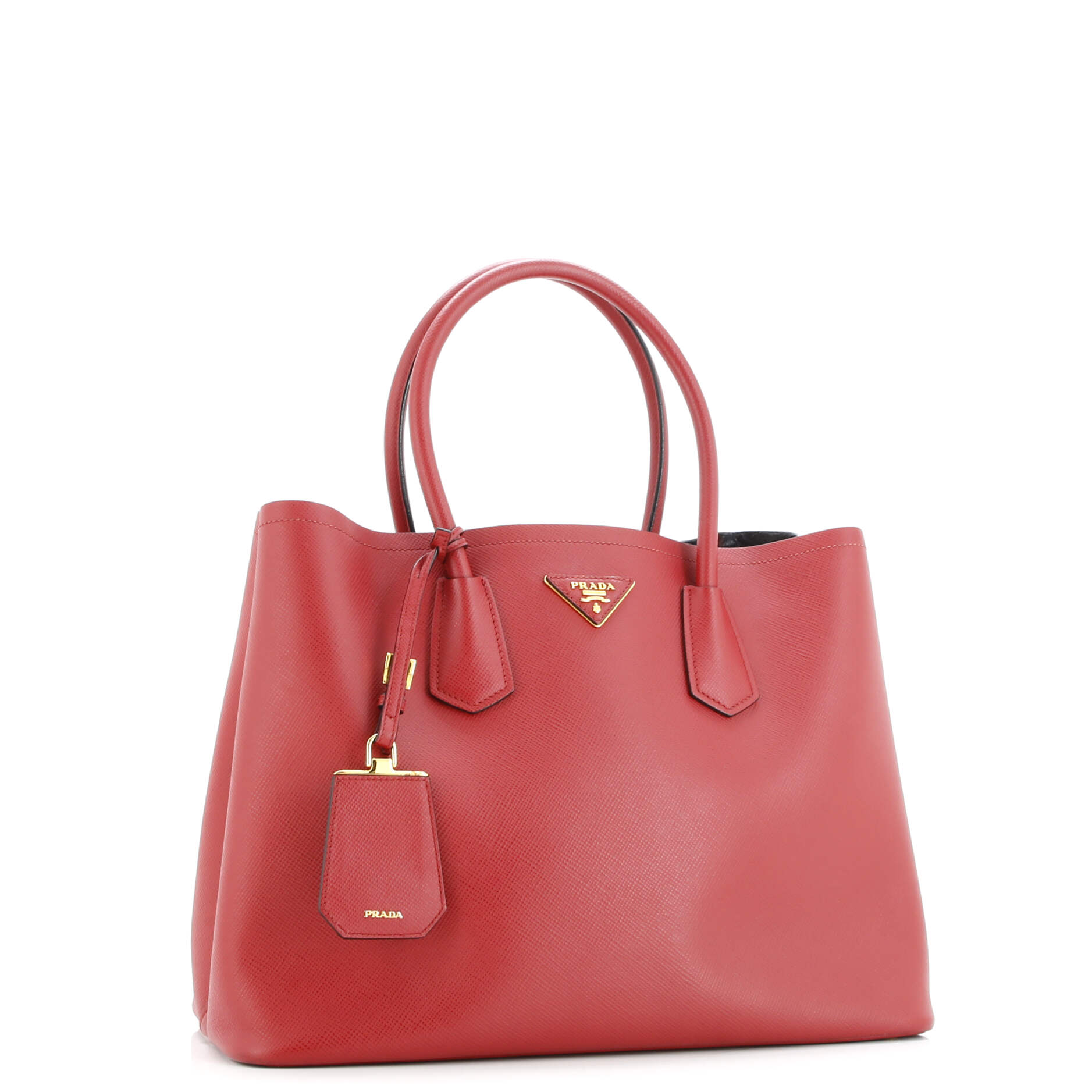 Prada Cuir Double Tote Saffiano Leather Large