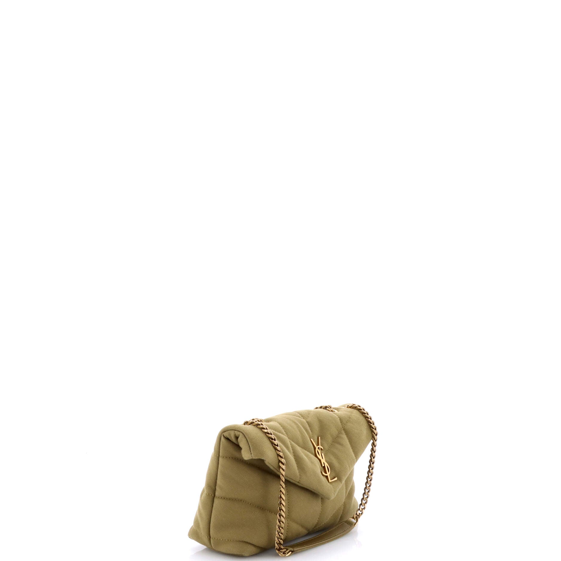 Saint Laurent Loulou Puffer Shoulder Bag Quilted Canvas Mini