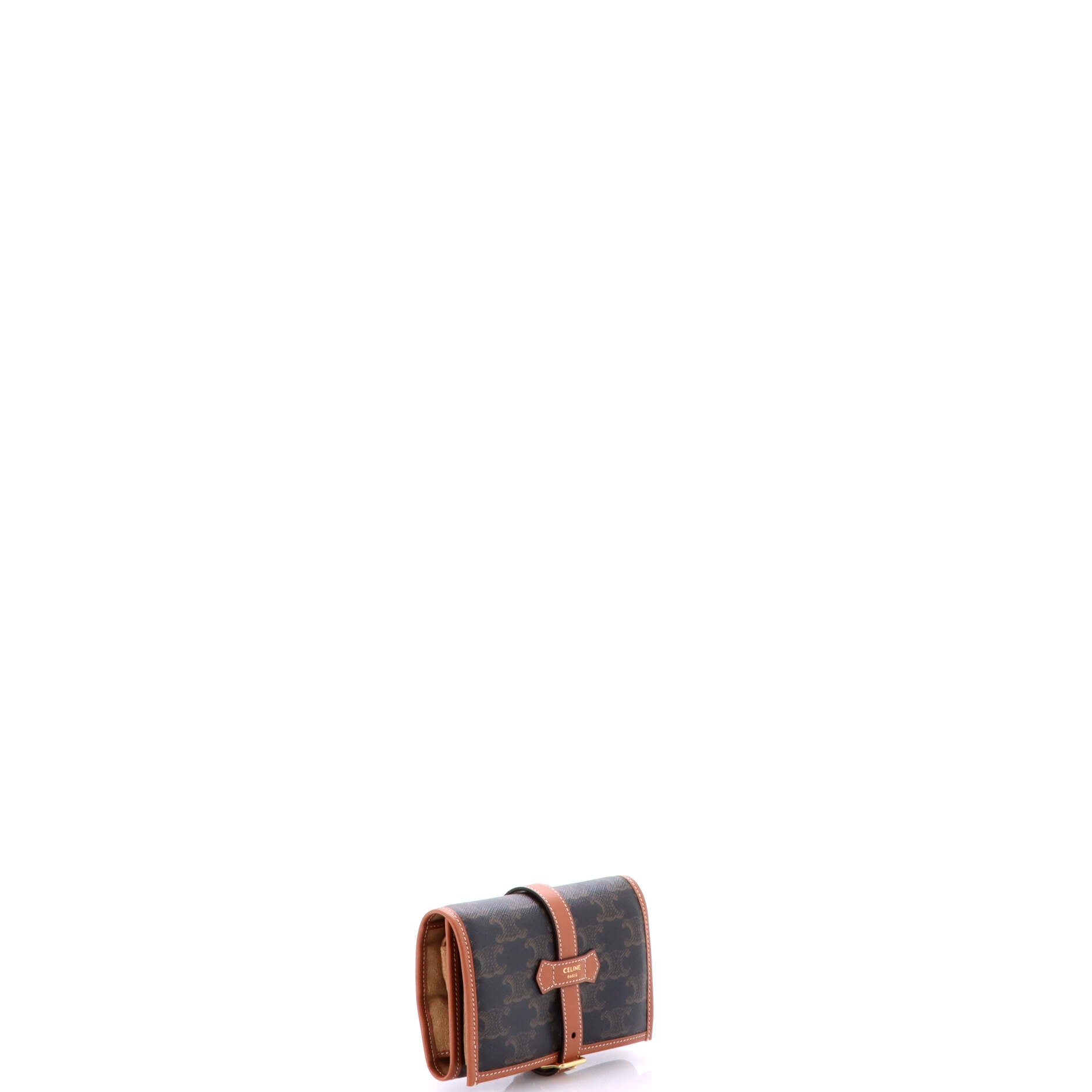 Celine Jewelry Pouch Triomphe Coated Canvas