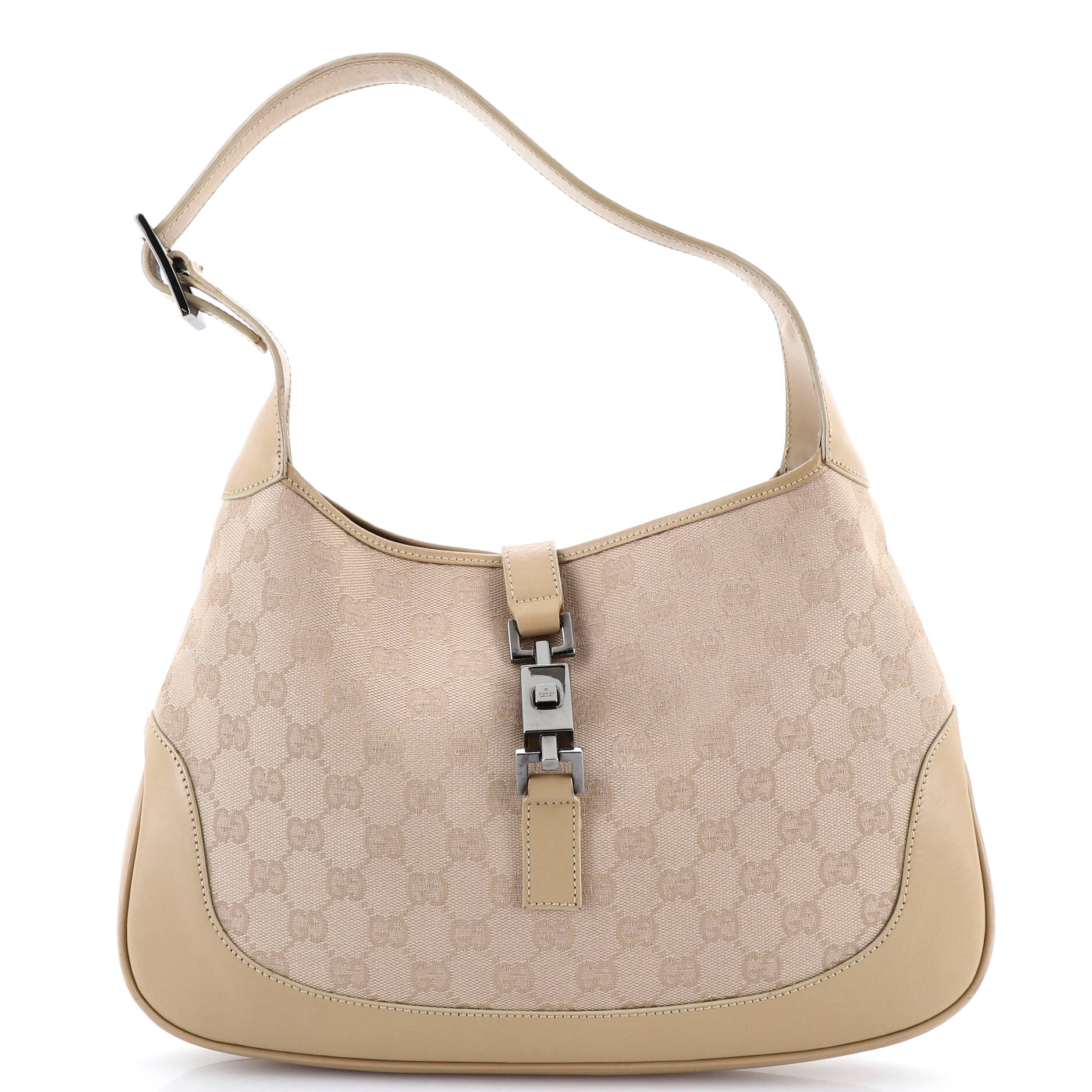 Gucci Web Jackie O Hobo GG Canvas Medium