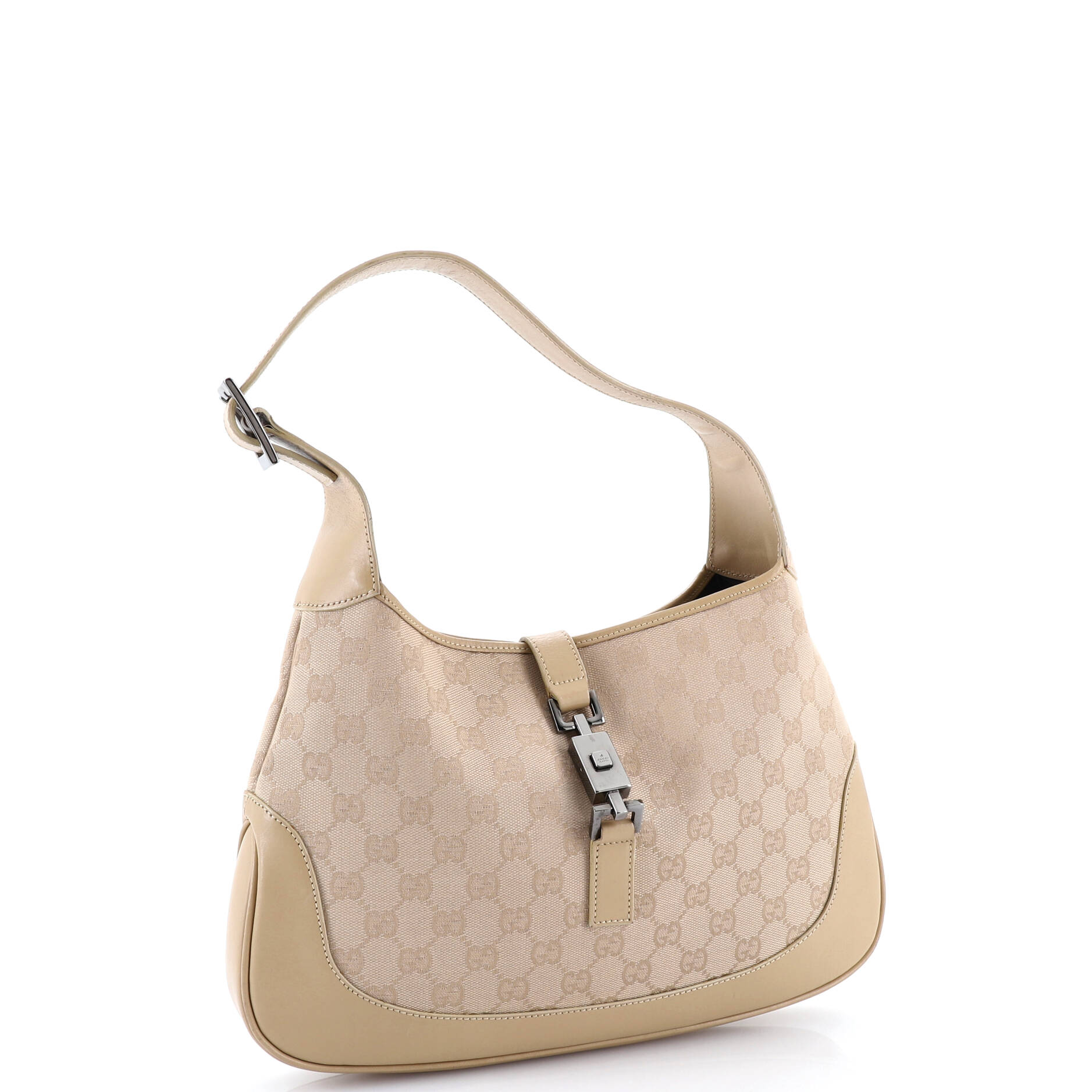 Gucci Web Jackie O Hobo GG Canvas Medium