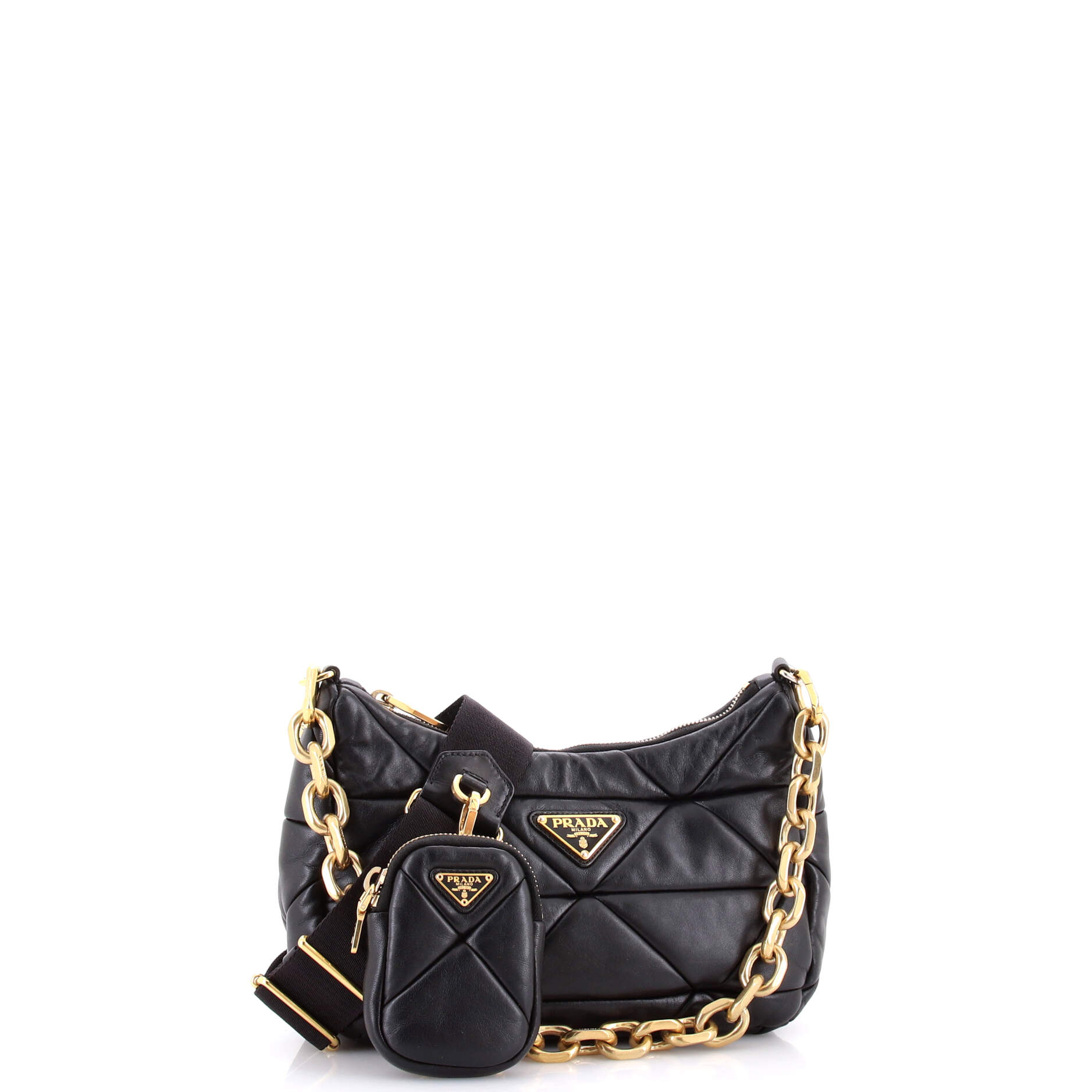 Prada System Re-Edition Shoulder Bag Quilted Nappa Leather Small