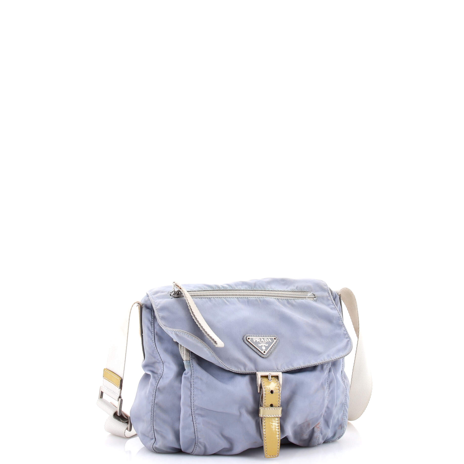 Prada Buckle Messenger Bag Tessuto Small