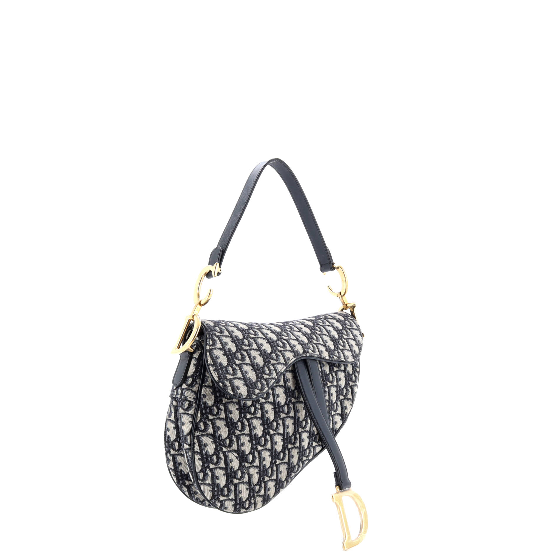 Christian Dior Saddle Handbag Oblique Canvas Medium