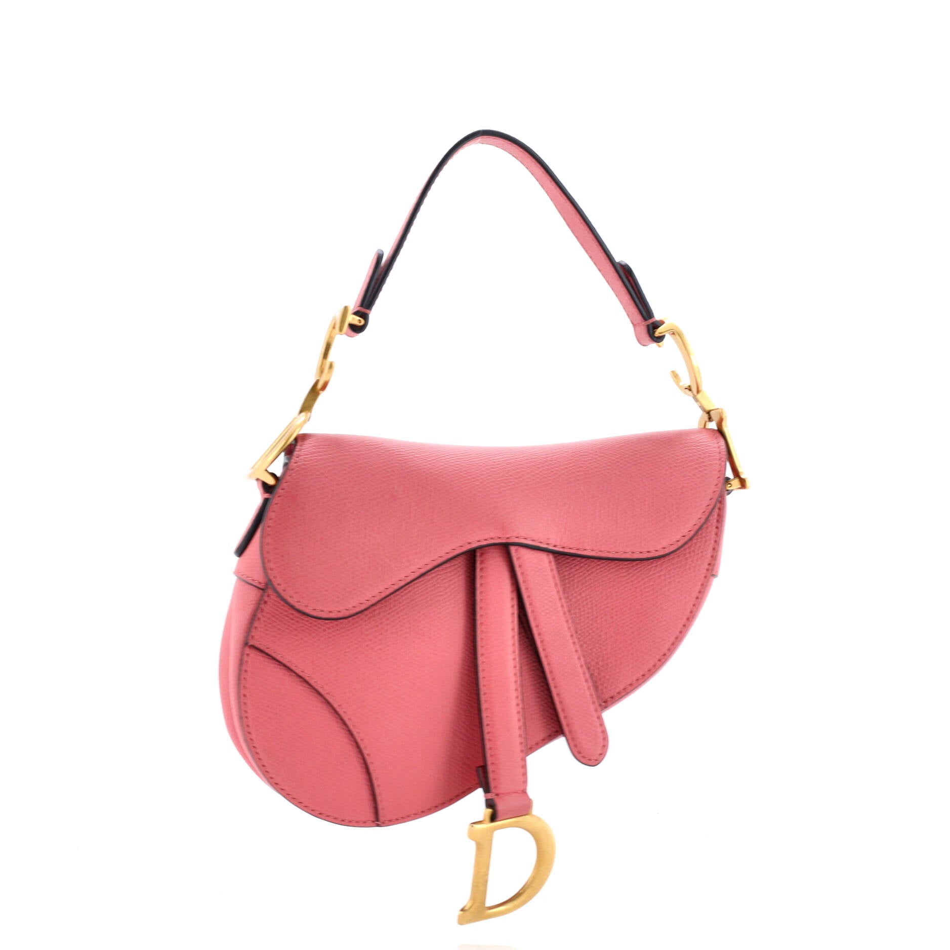 Christian Dior Saddle Handbag Leather Mini