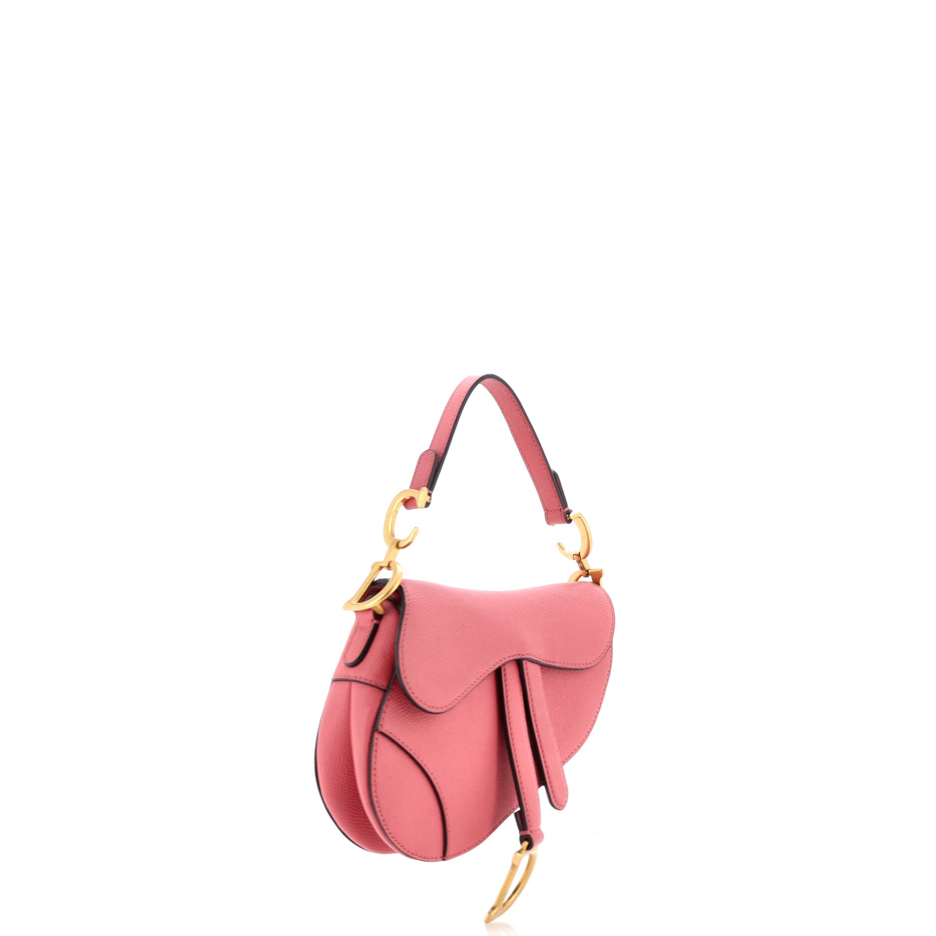 Christian Dior Saddle Handbag Leather Mini