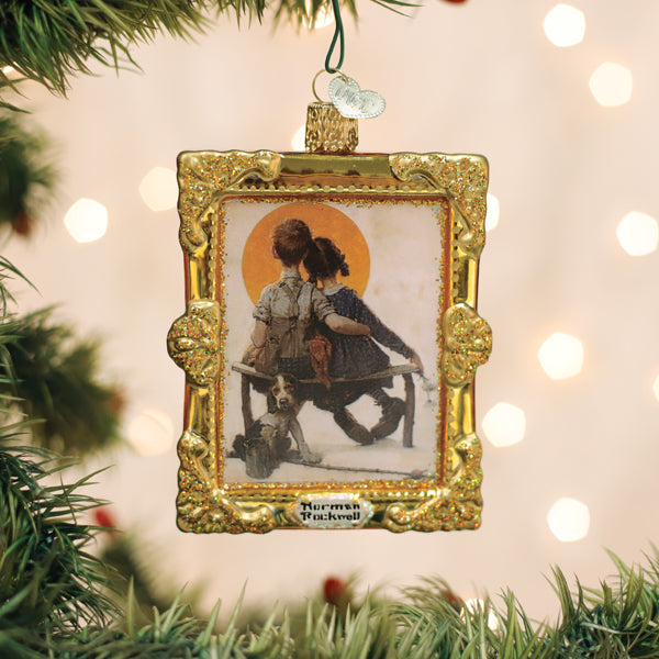 Norman Rockwell Boy & Girl Ornament