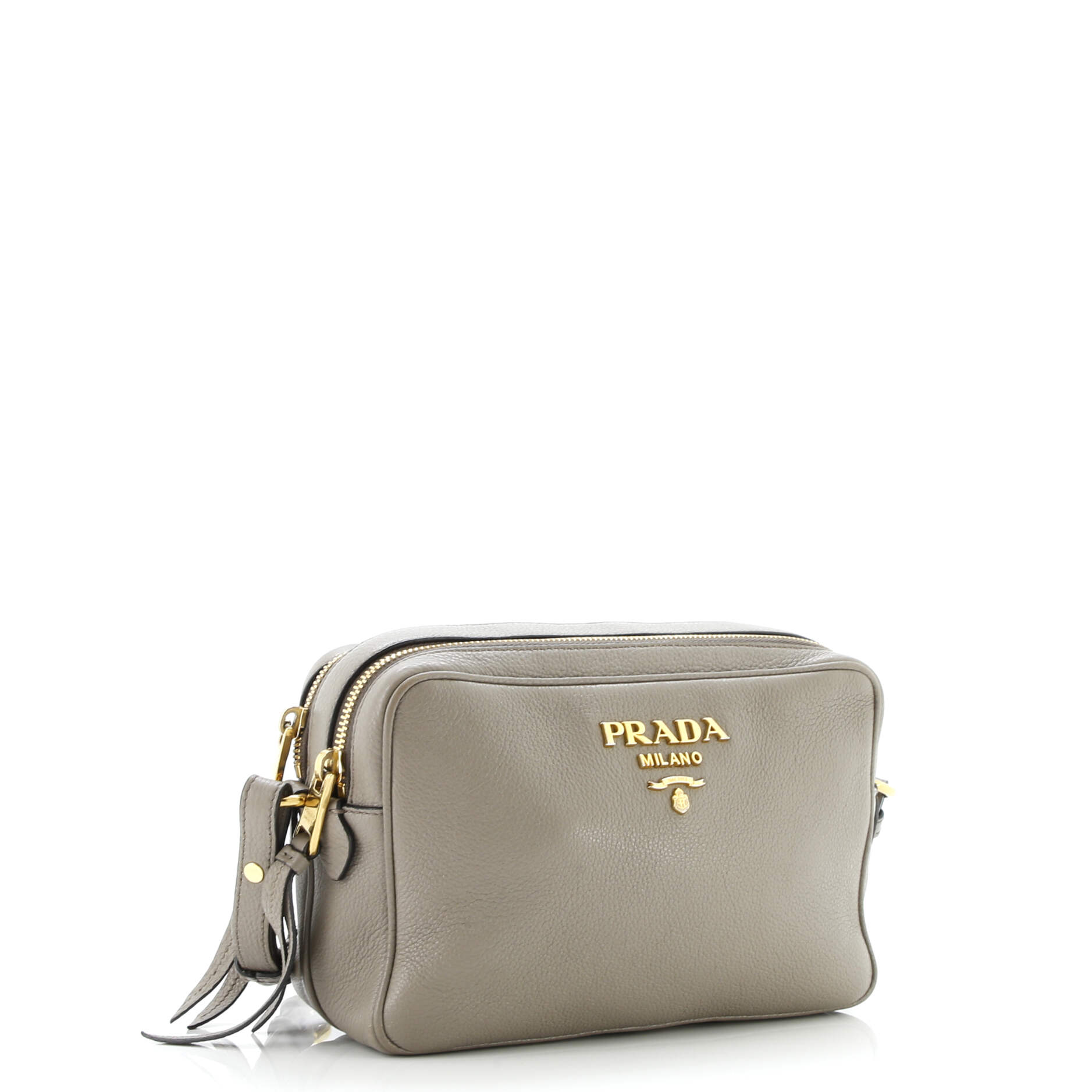 Prada Double Zip Camera Bag Vitello Daino