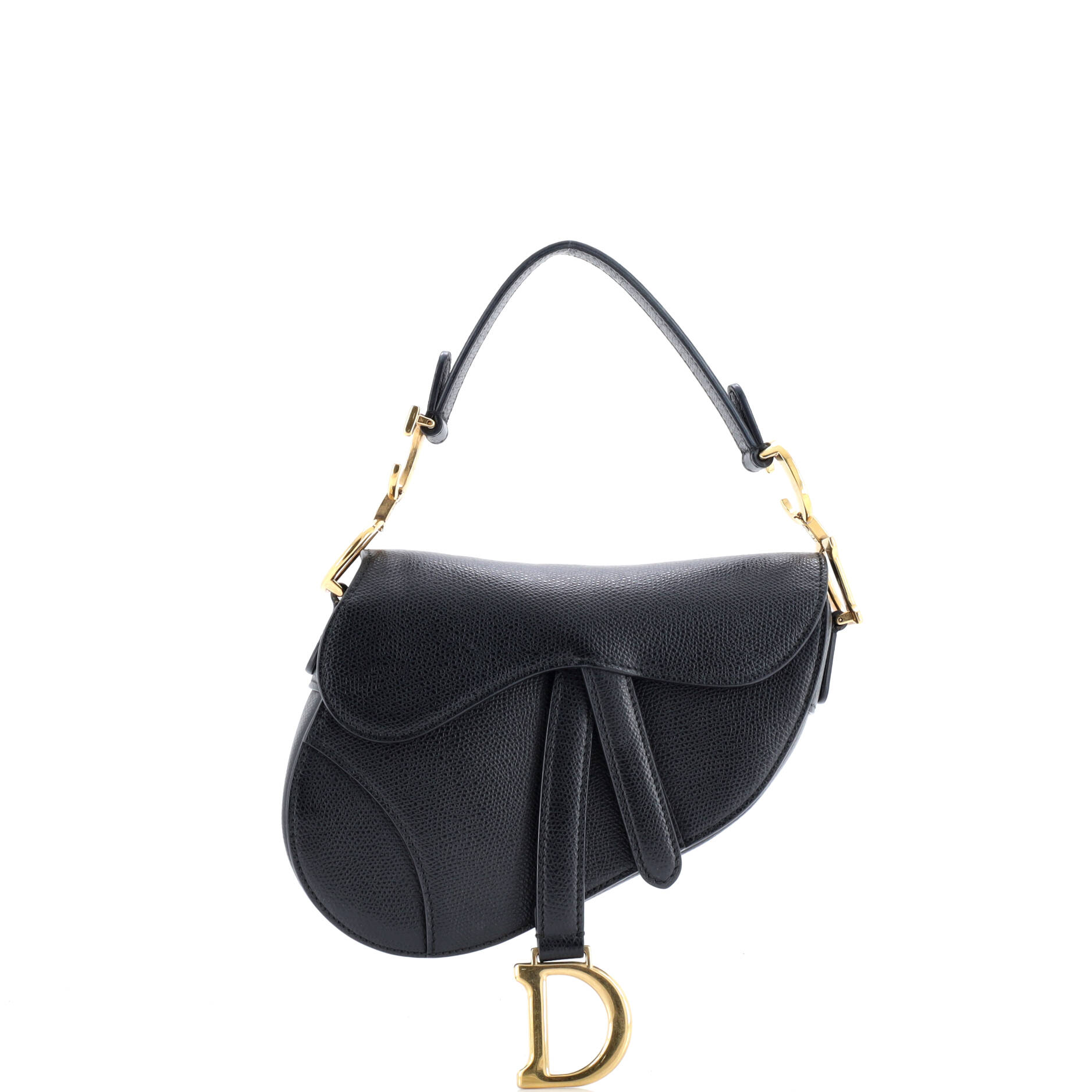 Christian Dior Saddle Handbag Leather Mini