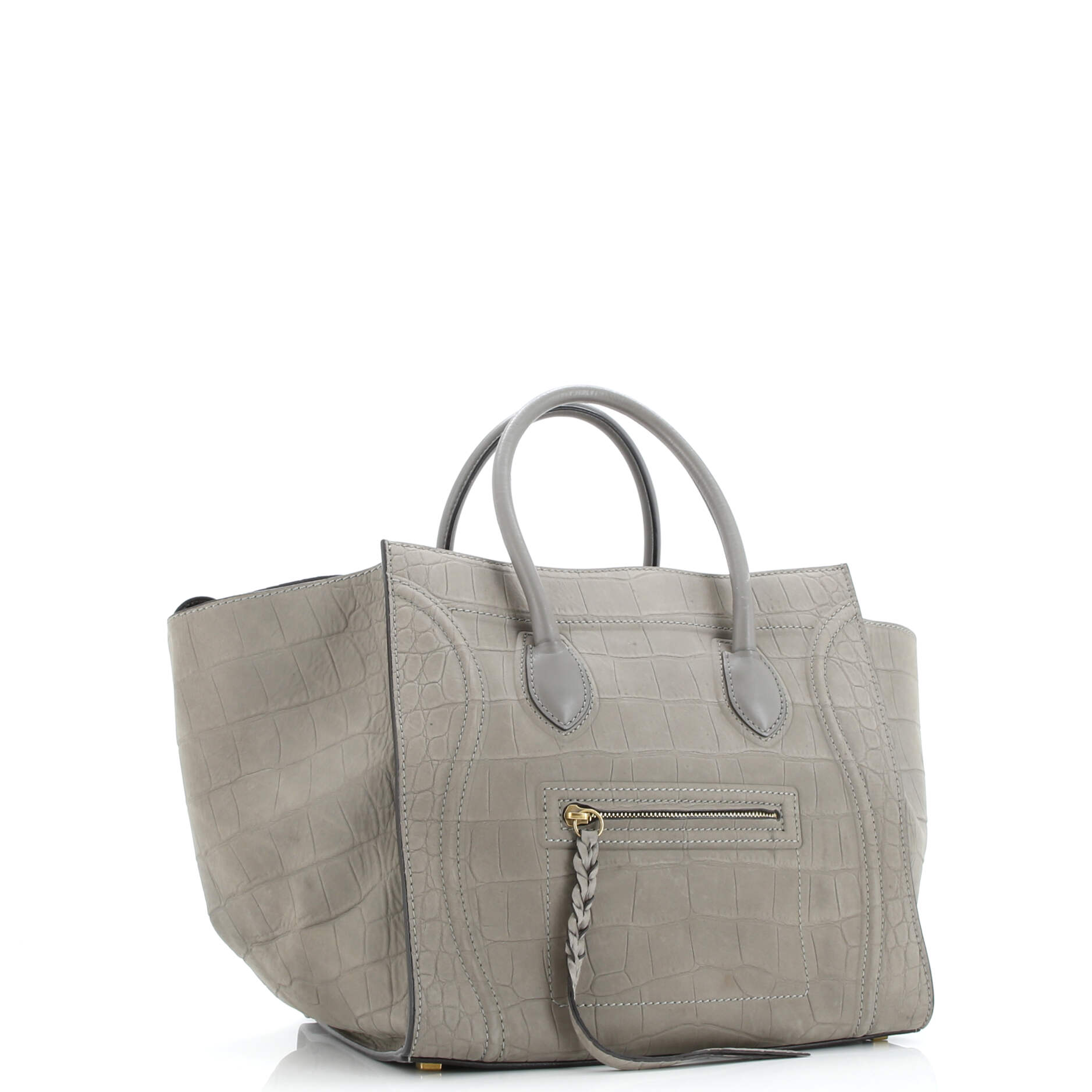 Celine Phantom Bag Crocodile Embossed Nubuck Medium