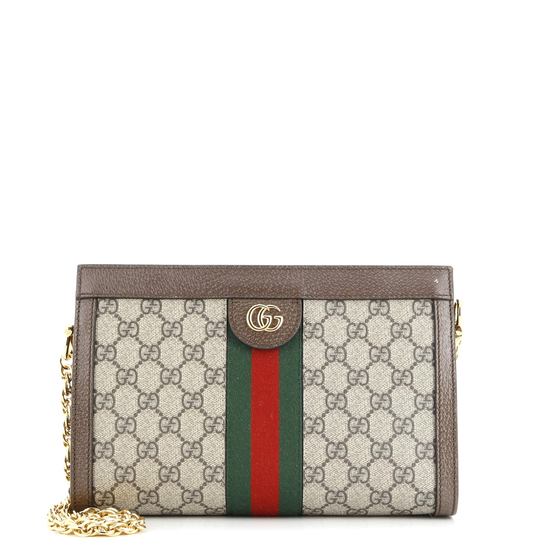 Gucci Ophidia Chain Shoulder Bag GG Coated Canvas Small