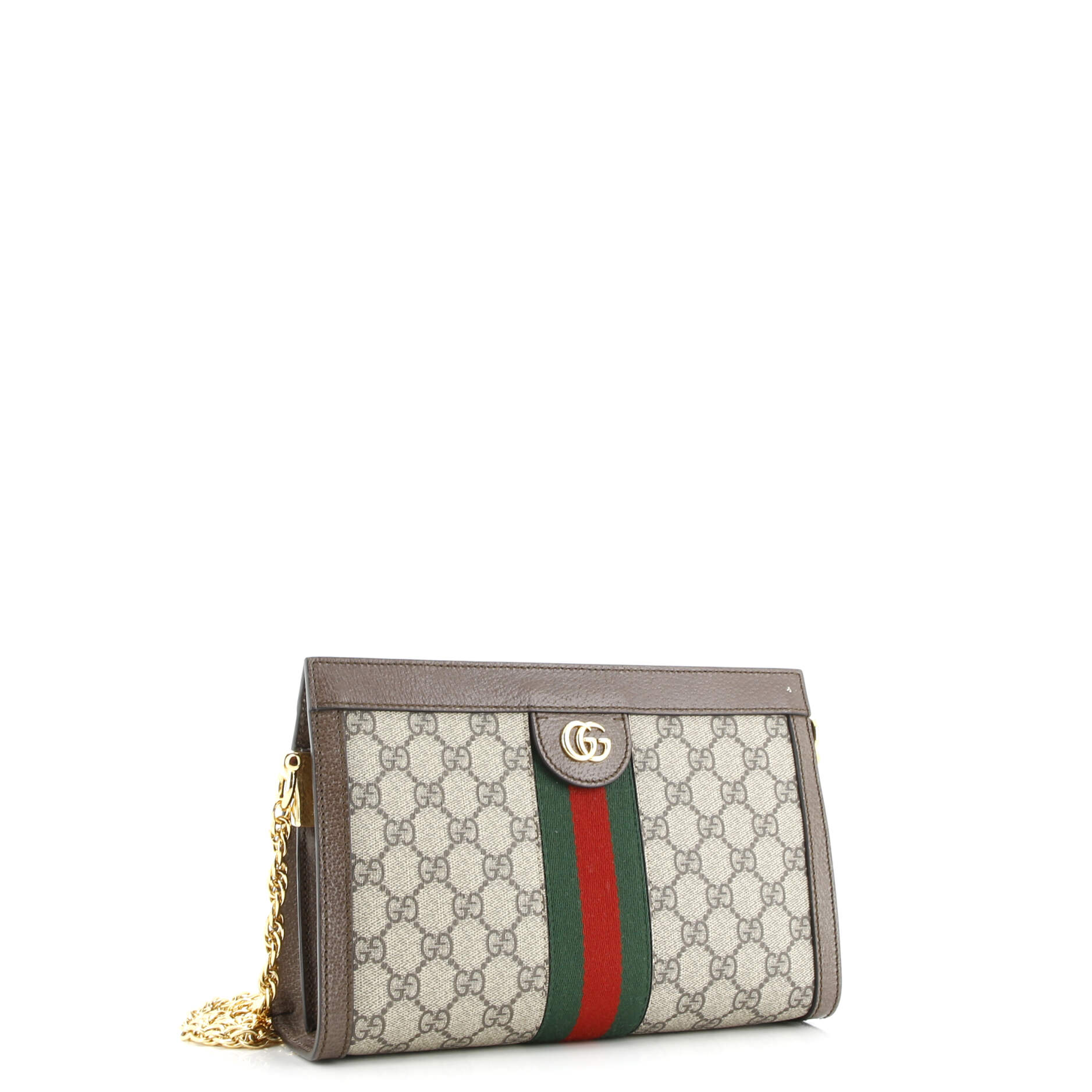 Gucci Ophidia Chain Shoulder Bag GG Coated Canvas Small