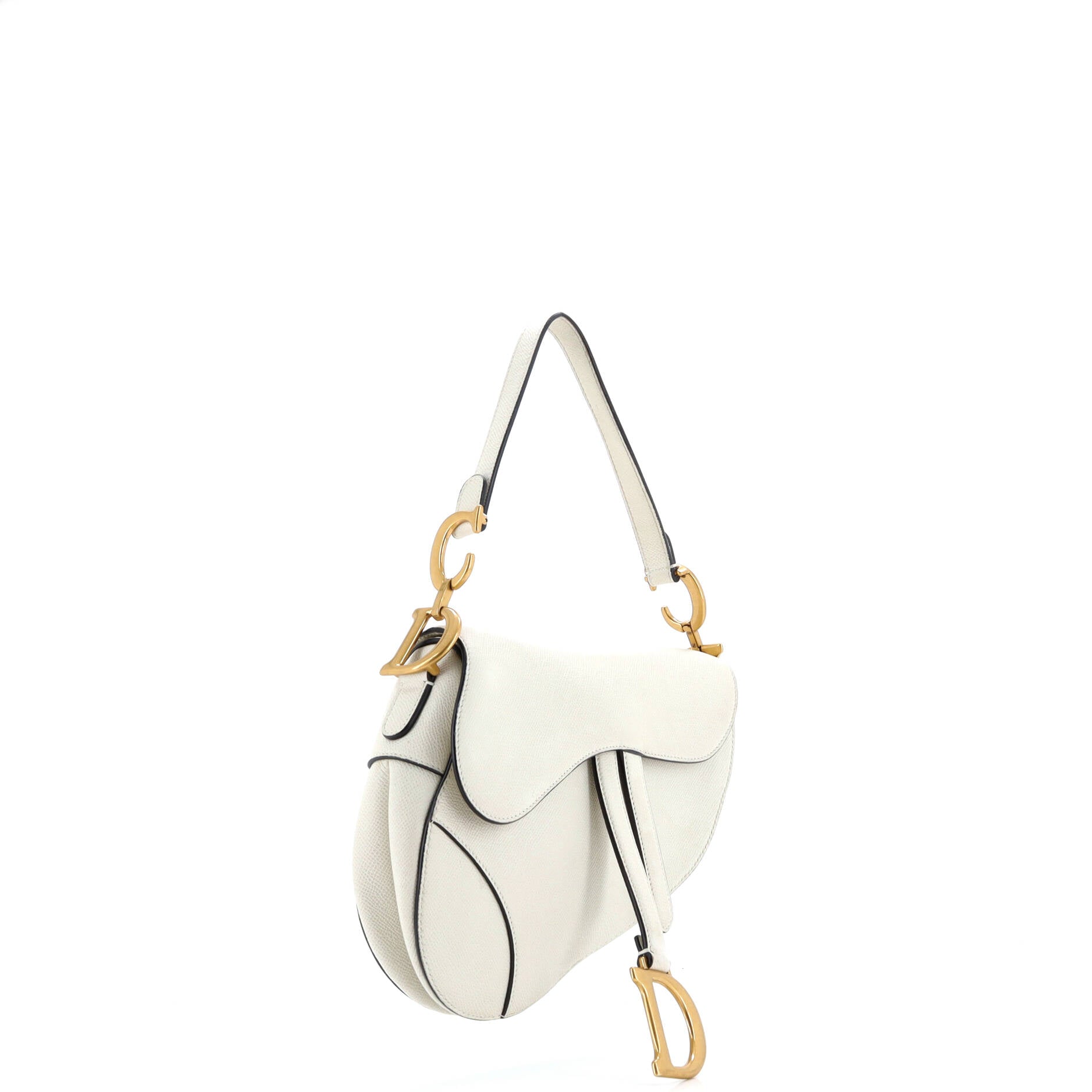 Christian Dior Saddle Handbag Leather Medium
