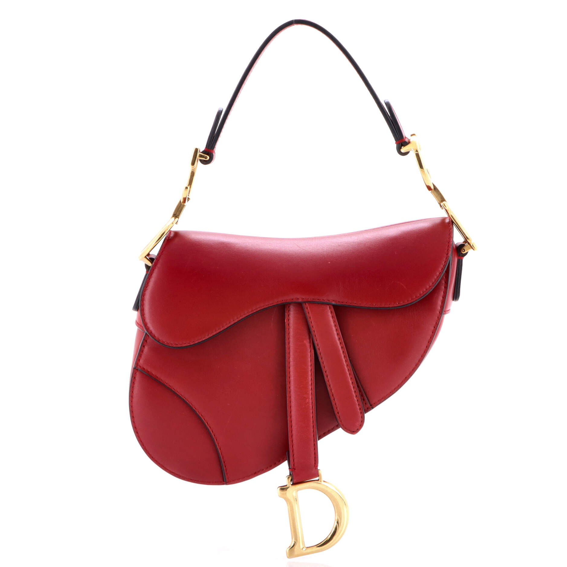 Christian Dior Saddle Handbag Leather Mini