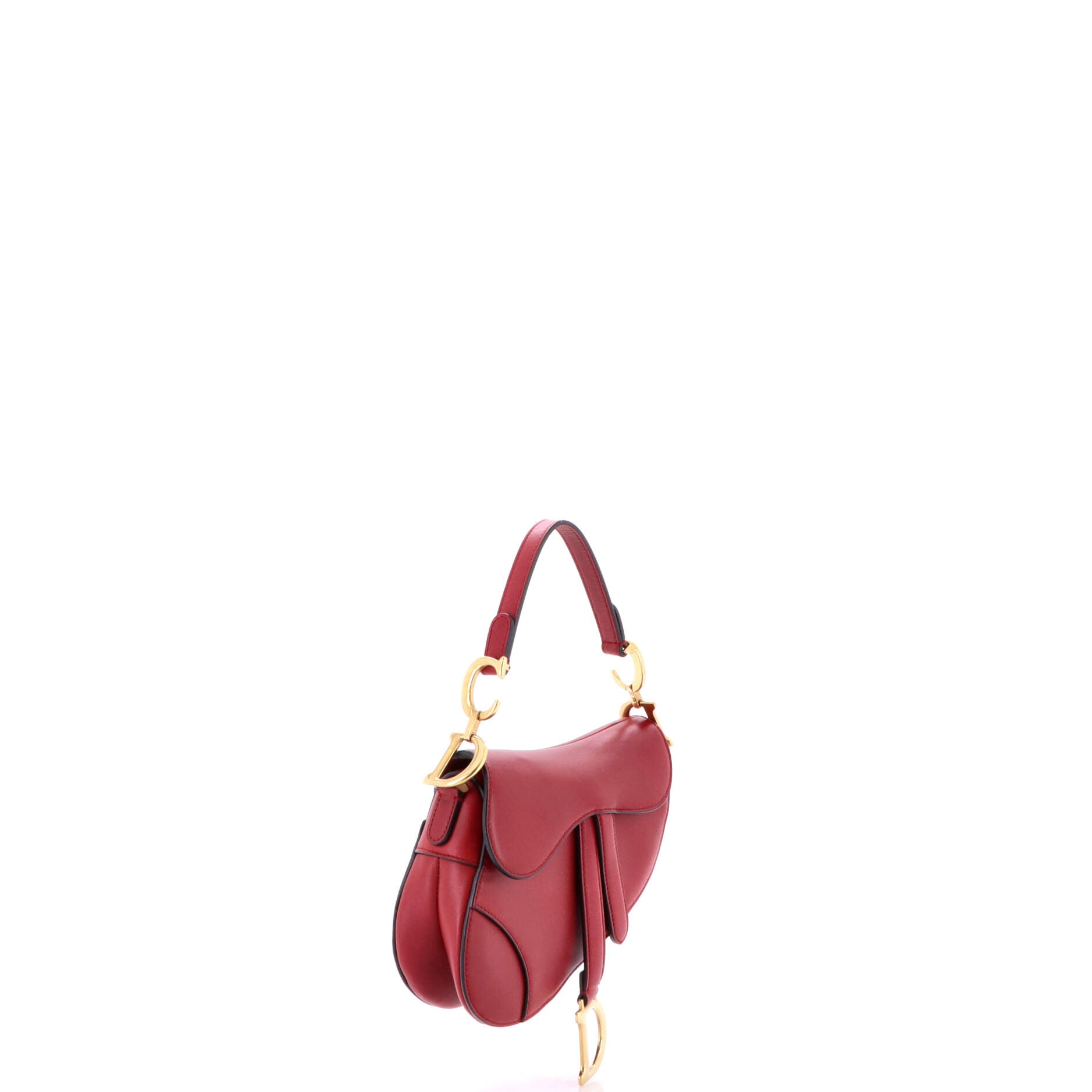 Christian Dior Saddle Handbag Leather Mini