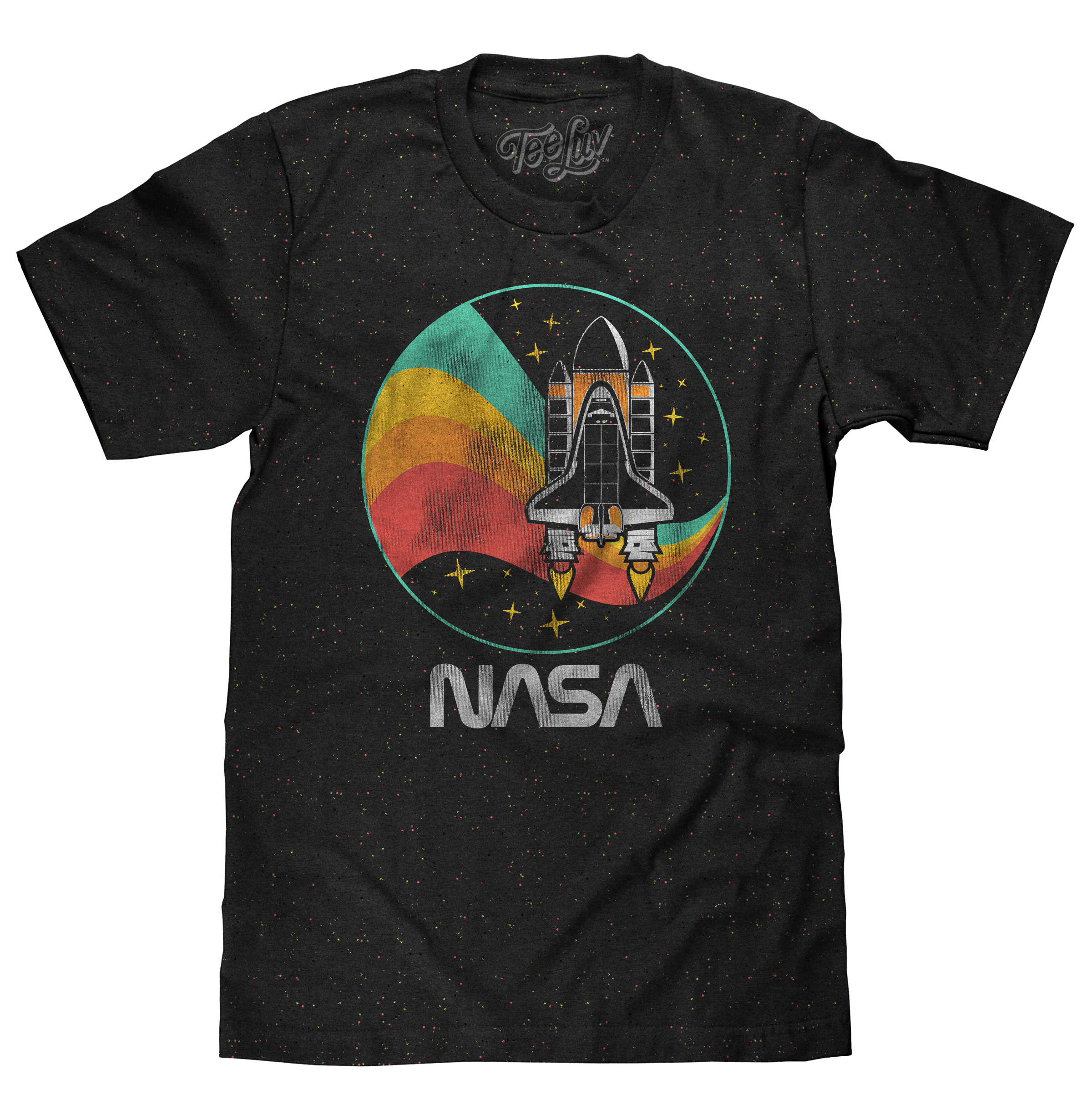 NASA Worm Shuttle Logo T-Shirt - Black