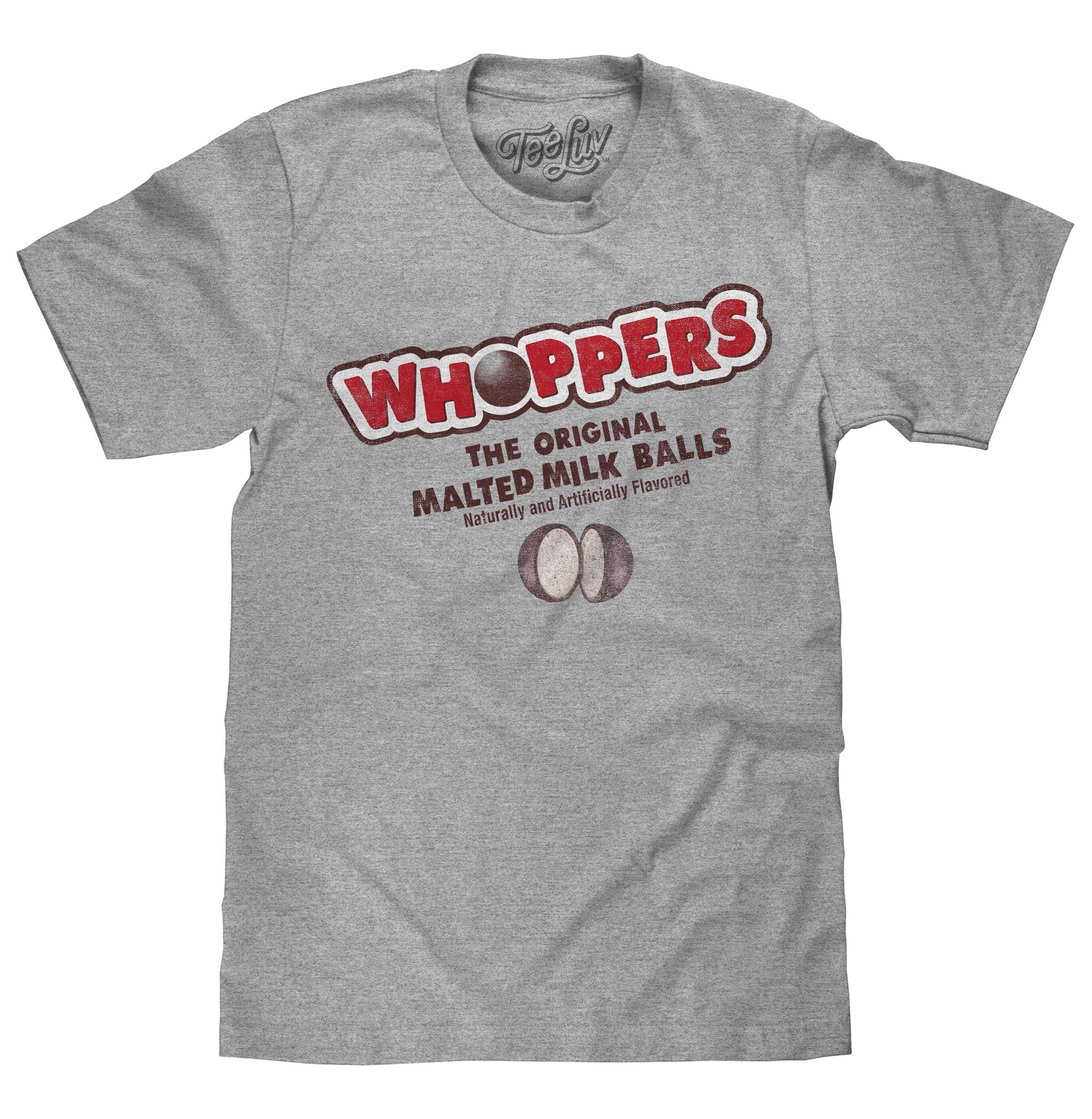 Whoppers The Original Malted Milk Ball T-Shirt - Athletic Heather