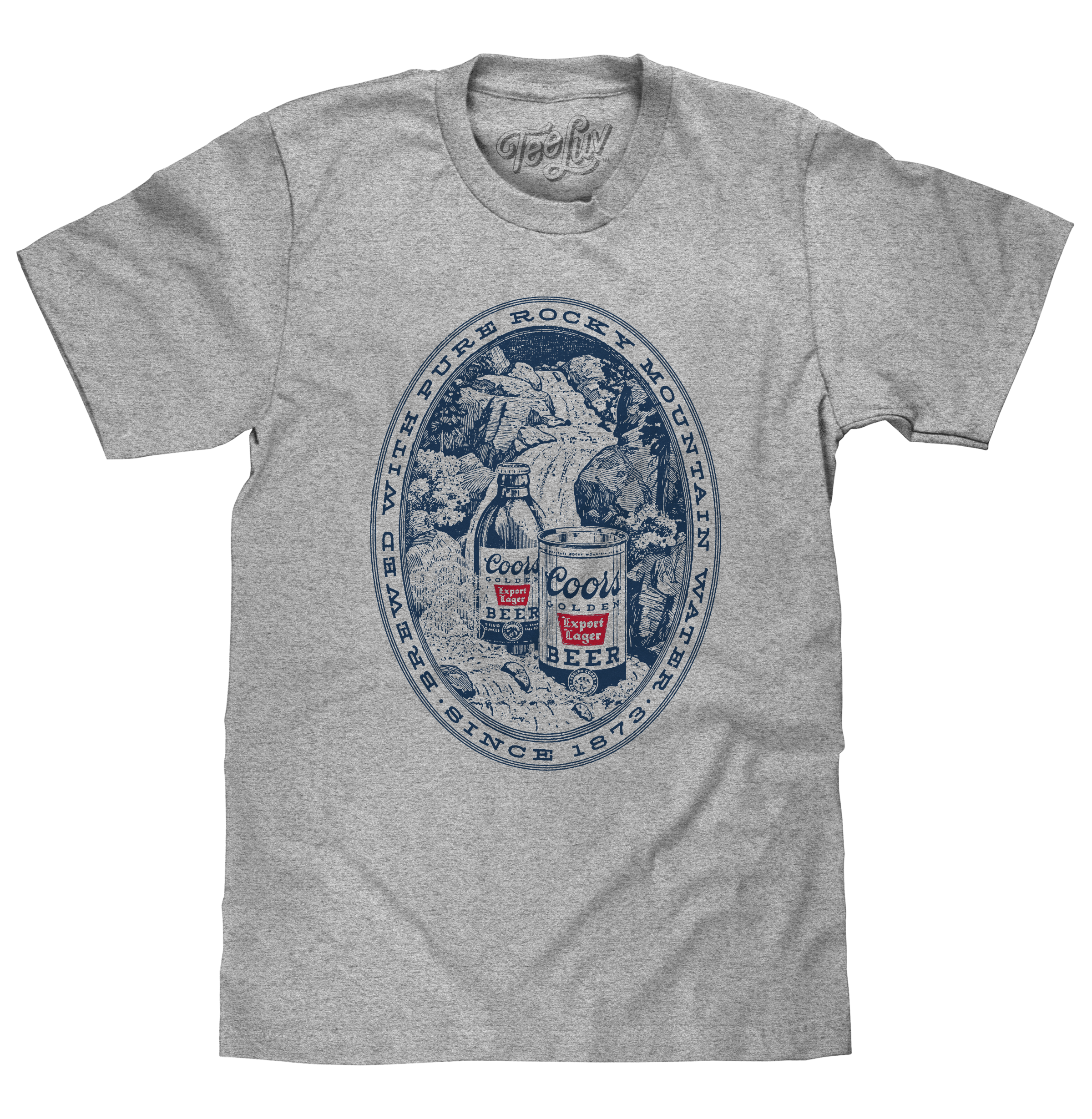Coors Banquet Rocky Mountain Water T-Shirt- Gray