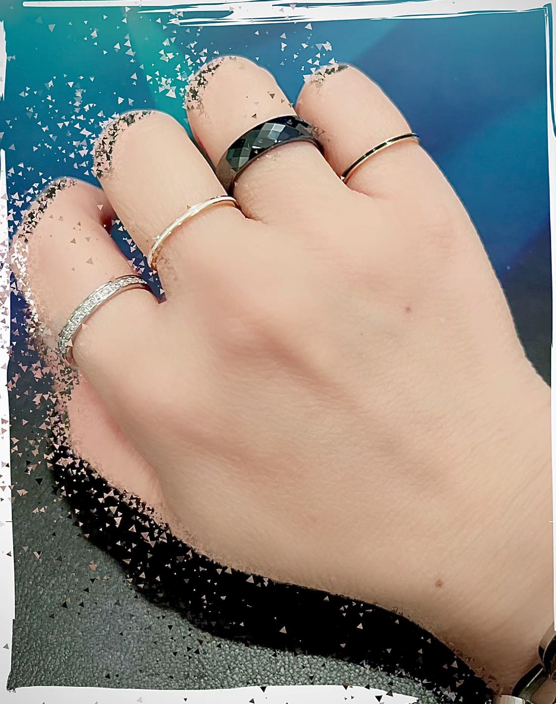 RG500B B.Tiff Polygon Stacking Ring